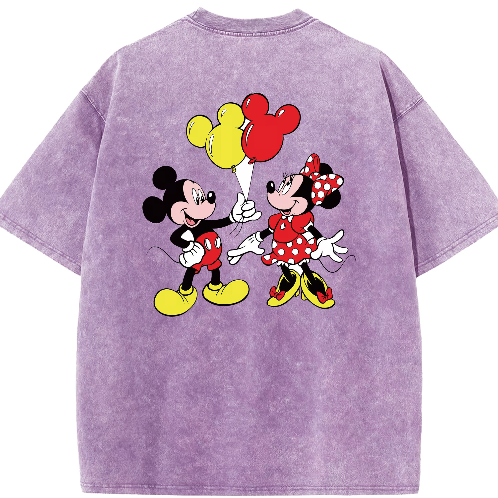 （画像用） ミッキーマウス Mickey Mouse 綿100% ヴィンテージ風 半袖Tシャツ（背面プリント）