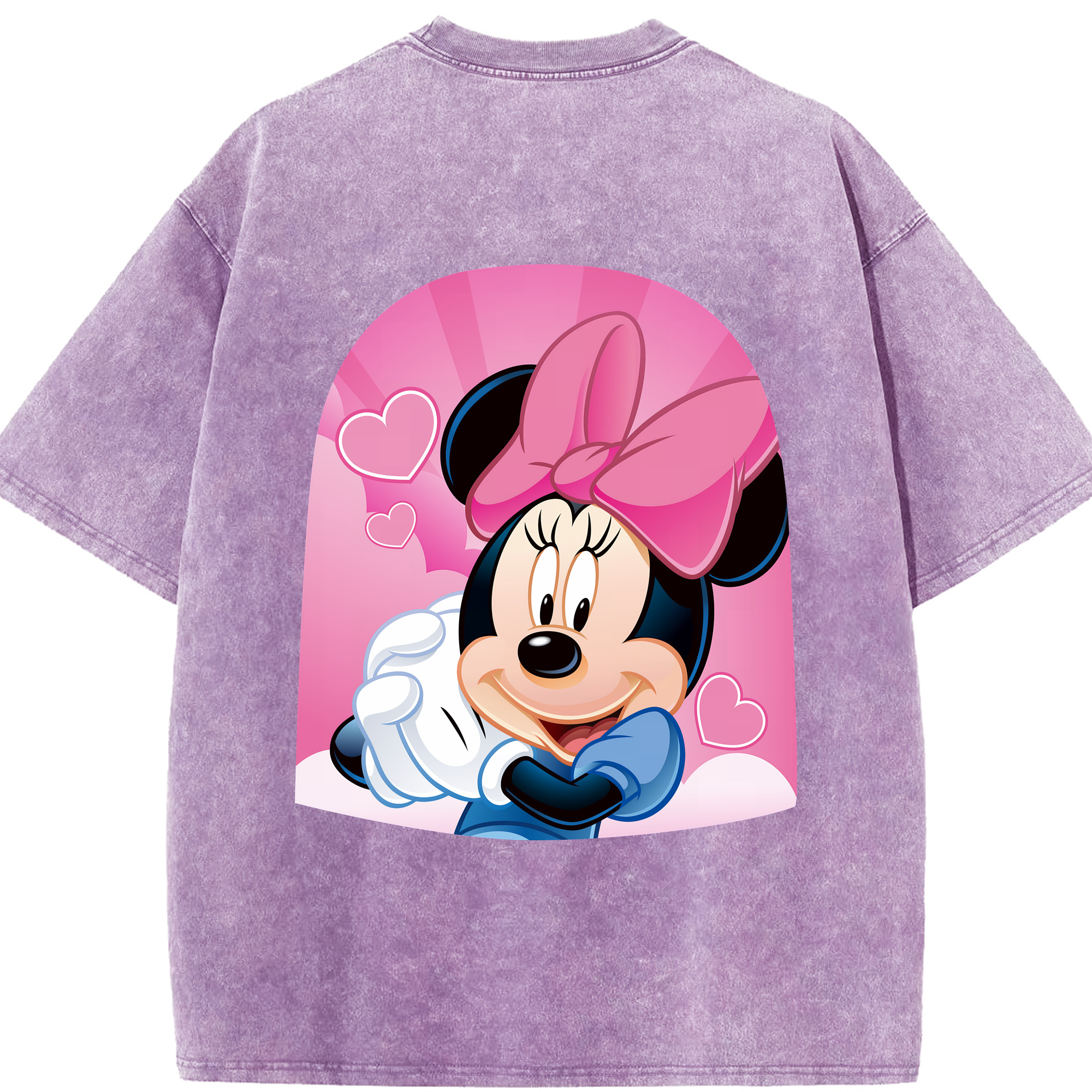（画像用） ミッキーマウス Mickey Mouse 綿100% ヴィンテージ風 半袖Tシャツ（背面プリント）