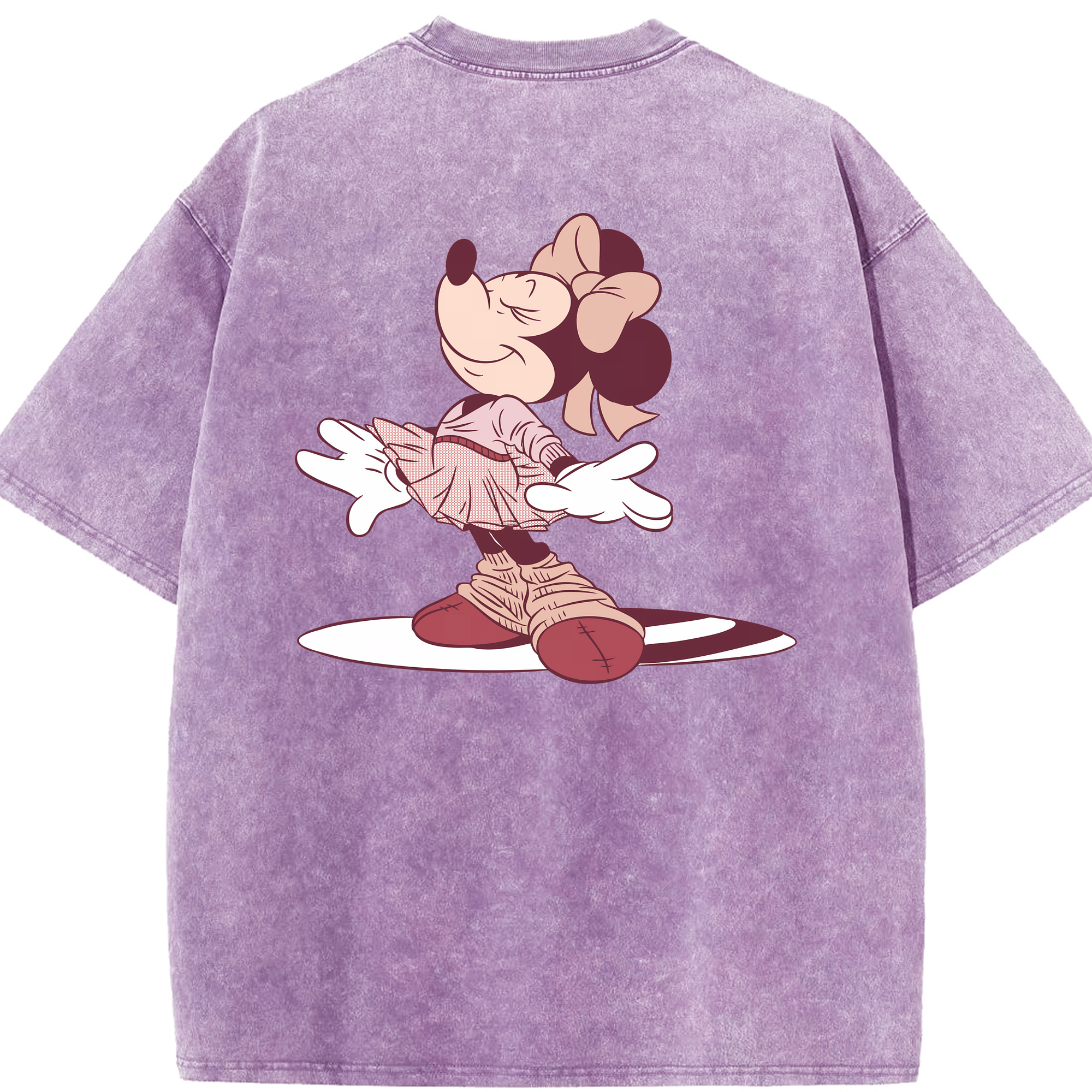 （画像用） ミッキーマウス Mickey Mouse 綿100% ヴィンテージ風 半袖Tシャツ（背面プリント）