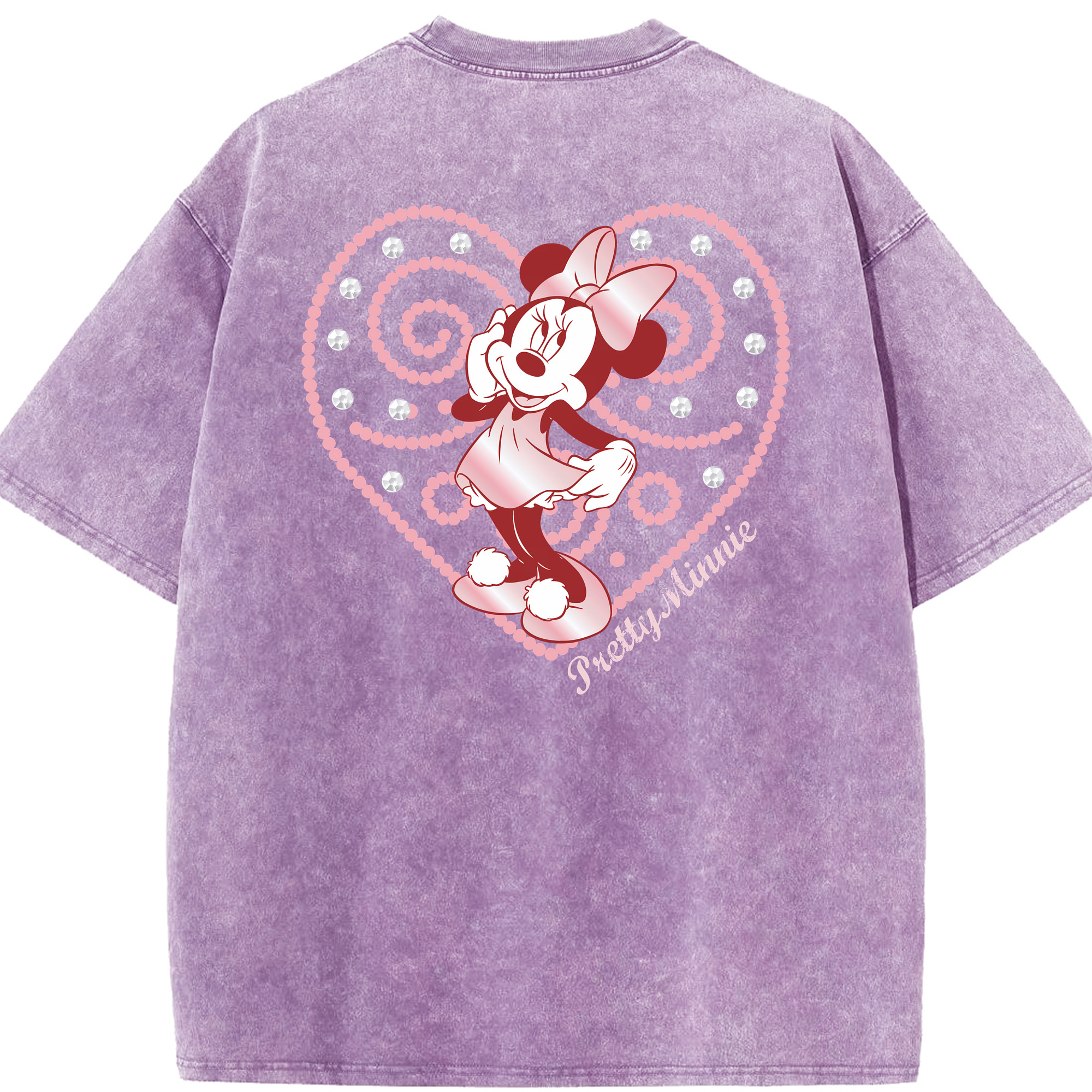 （画像用） ミッキーマウス Mickey Mouse 綿100% ヴィンテージ風 半袖Tシャツ（背面プリント）