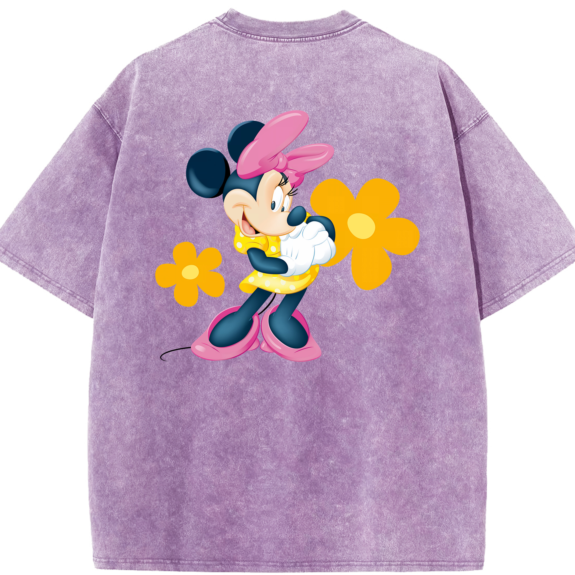 （画像用） ミッキーマウス Mickey Mouse 綿100% ヴィンテージ風 半袖Tシャツ（背面プリント）