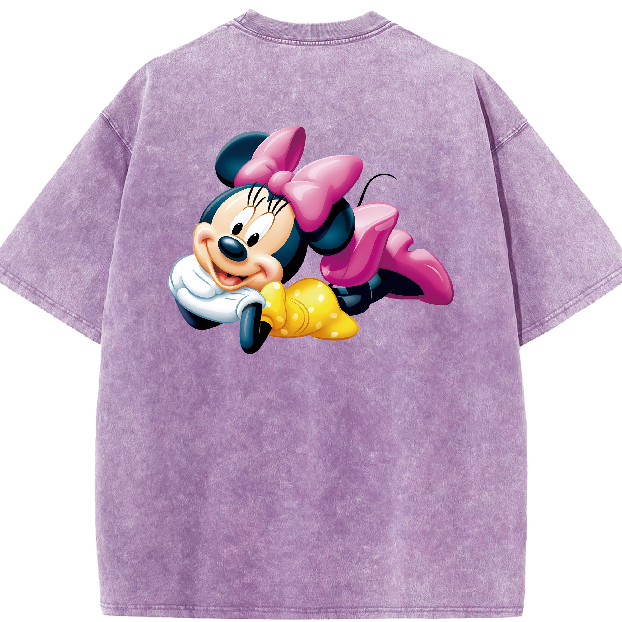 （画像用） ミッキーマウス Mickey Mouse 綿100% ヴィンテージ風 半袖Tシャツ（背面プリント）