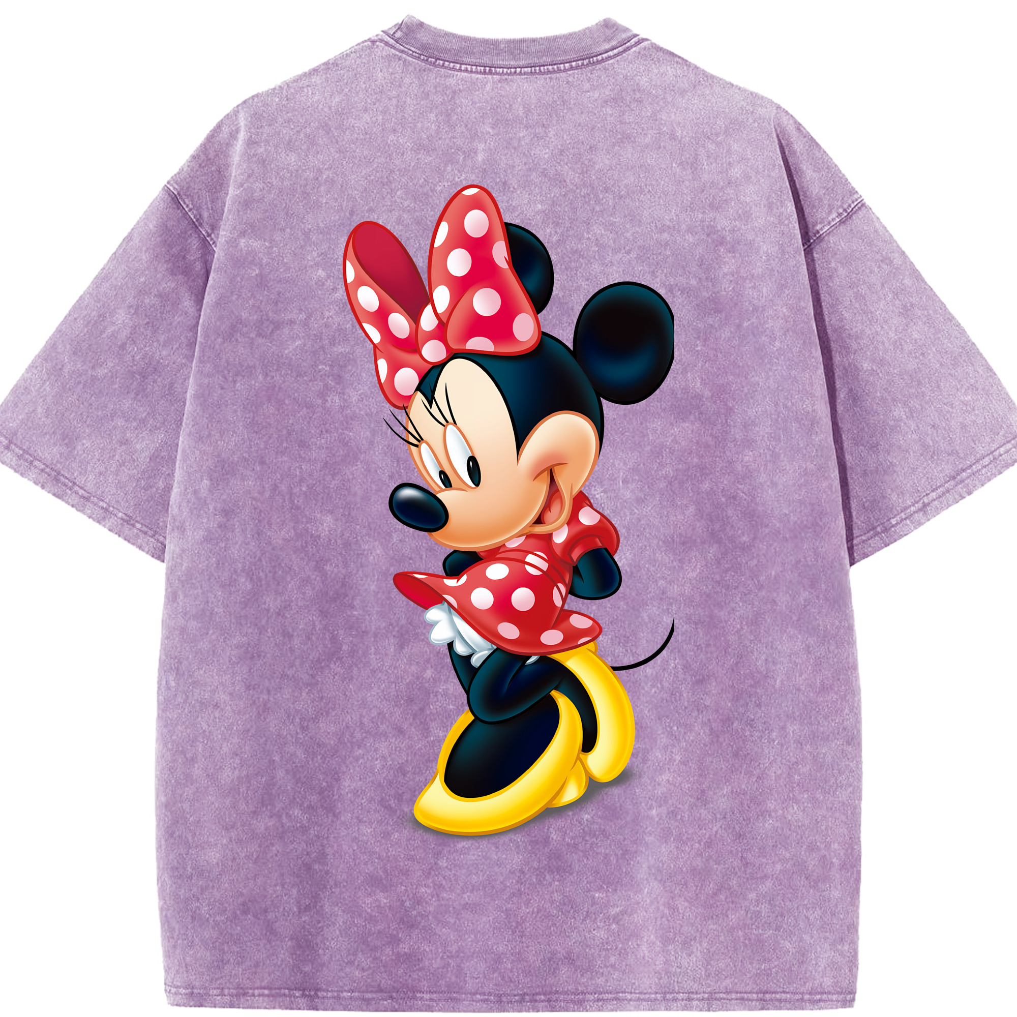 （画像用） ミッキーマウス Mickey Mouse 綿100% ヴィンテージ風 半袖Tシャツ（背面プリント）