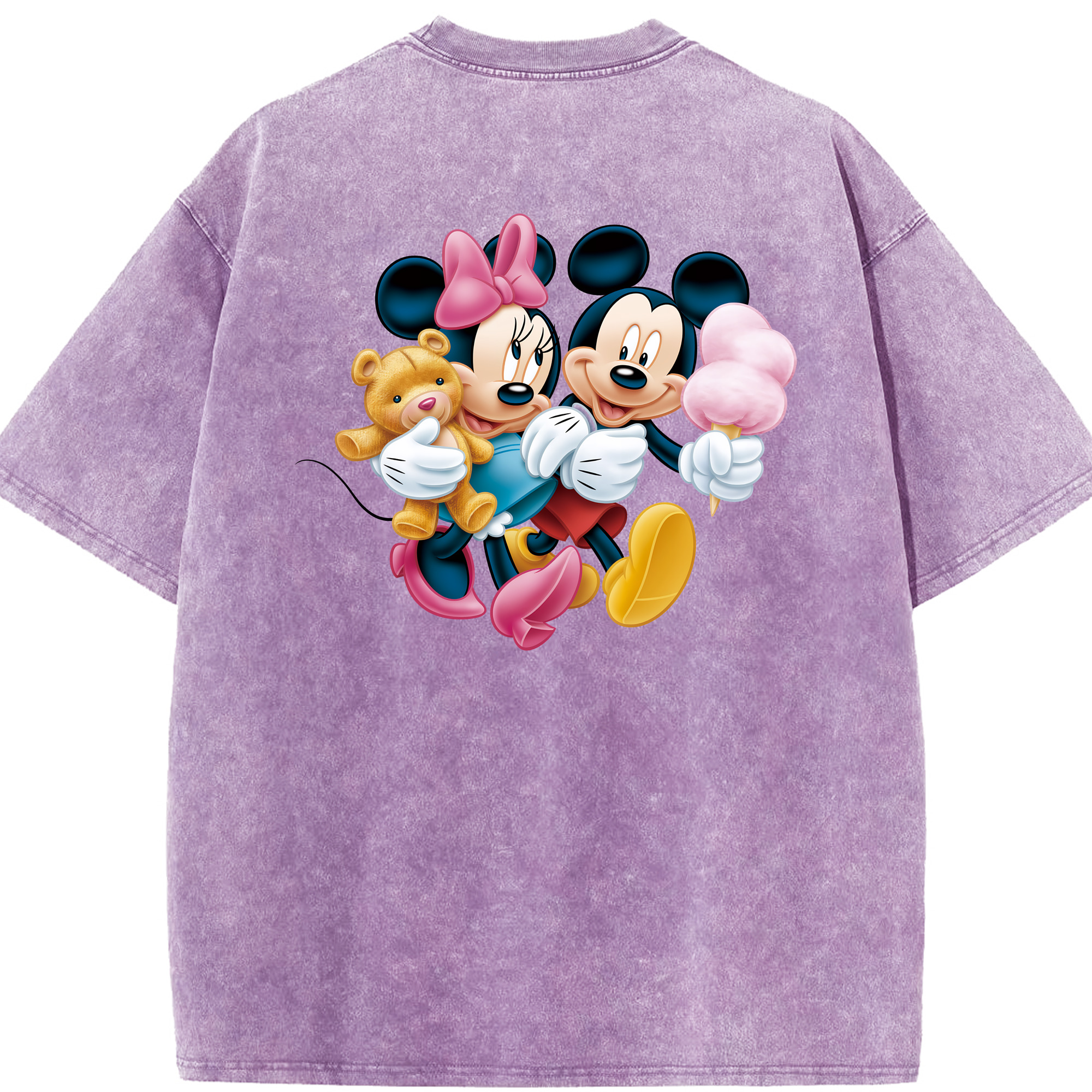 （画像用） ミッキーマウス Mickey Mouse 綿100% ヴィンテージ風 半袖Tシャツ（背面プリント）
