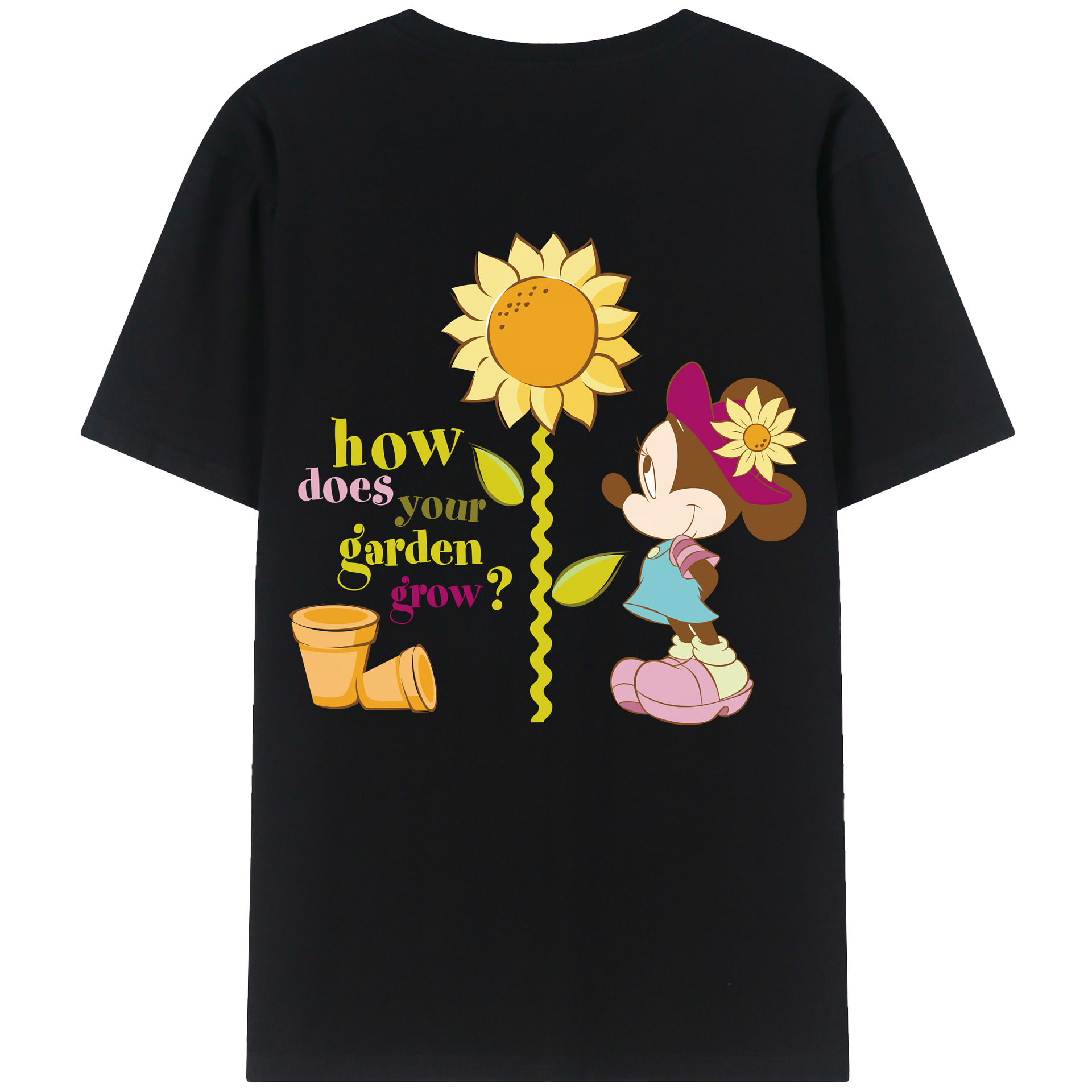 （画像用） ミッキーマウス Mickey Mouse 綿100％ メンズ半袖Tシャツ（バックプリント） 通気性