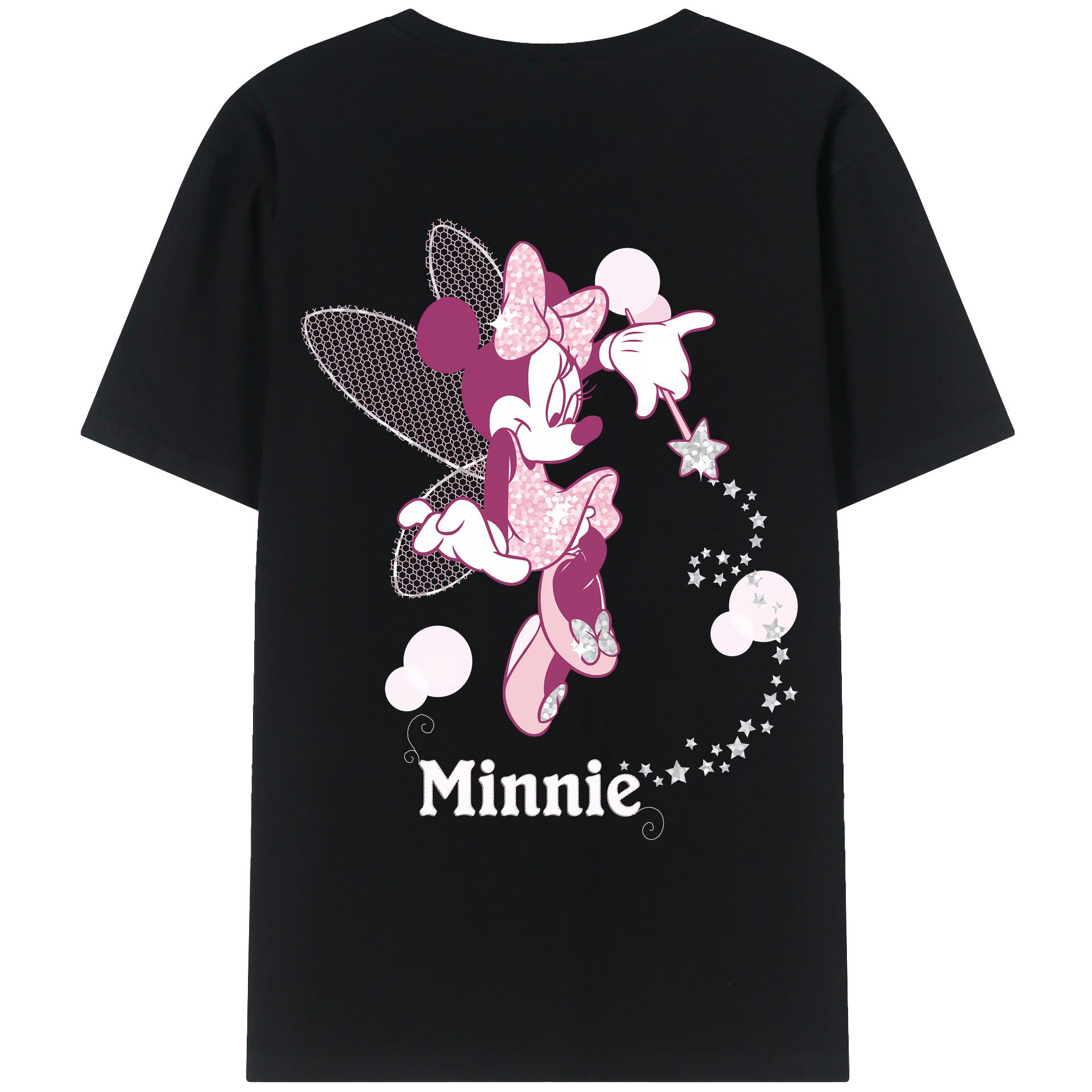 （画像用） ミッキーマウス Mickey Mouse 綿100％ メンズ半袖Tシャツ（バックプリント） 通気性