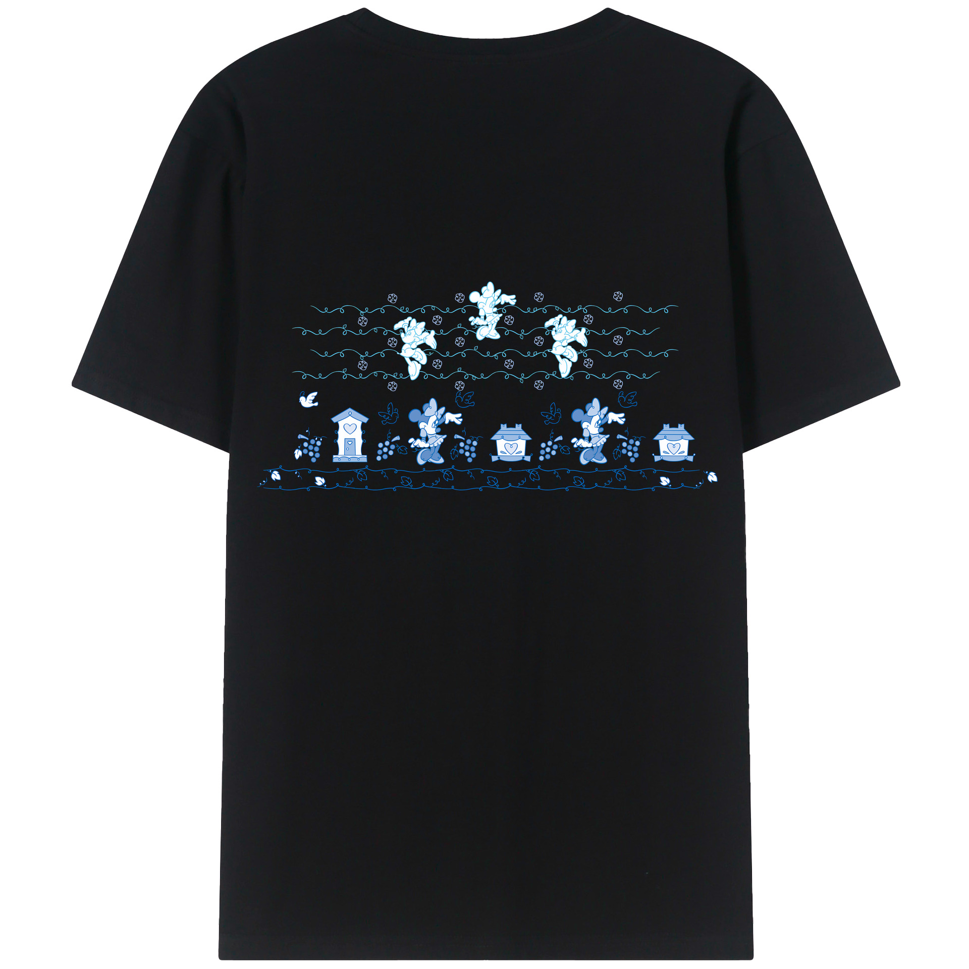 （画像用） ミッキーマウス Mickey Mouse 綿100％ メンズ半袖Tシャツ（バックプリント） 通気性