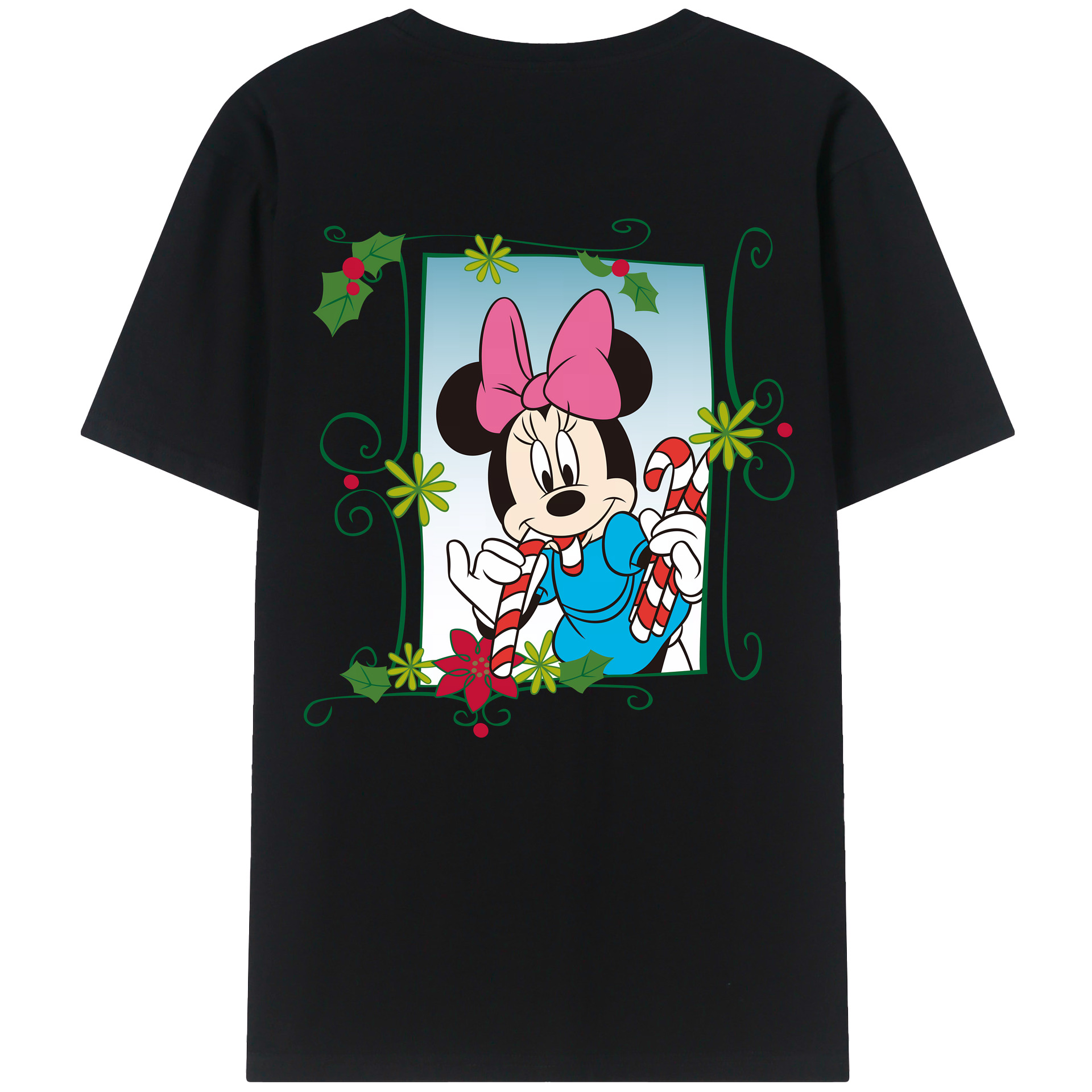 （画像用） ミッキーマウス Mickey Mouse 綿100％ メンズ半袖Tシャツ（バックプリント） 通気性