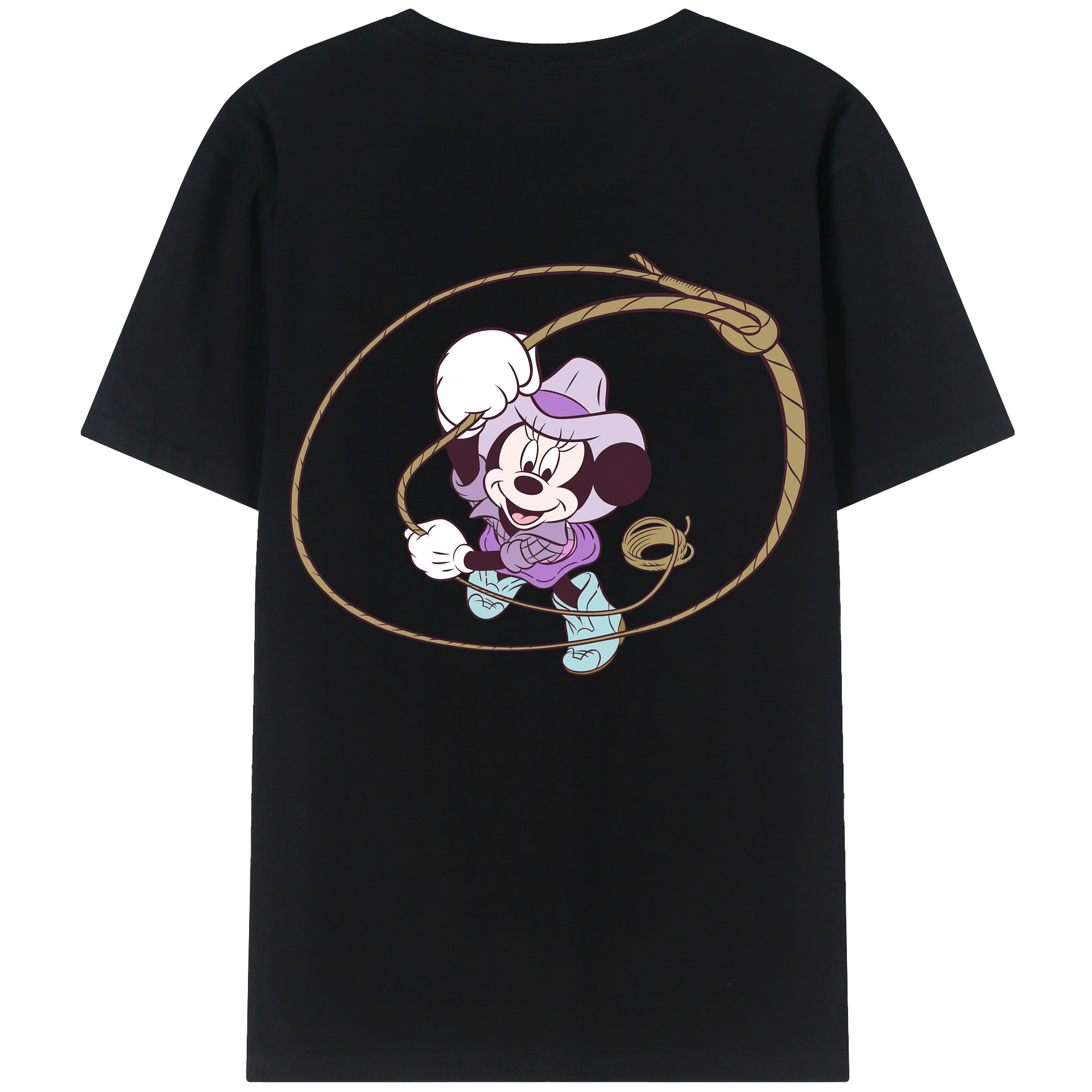 （画像用） ミッキーマウス Mickey Mouse 綿100％ メンズ半袖Tシャツ（バックプリント） 通気性