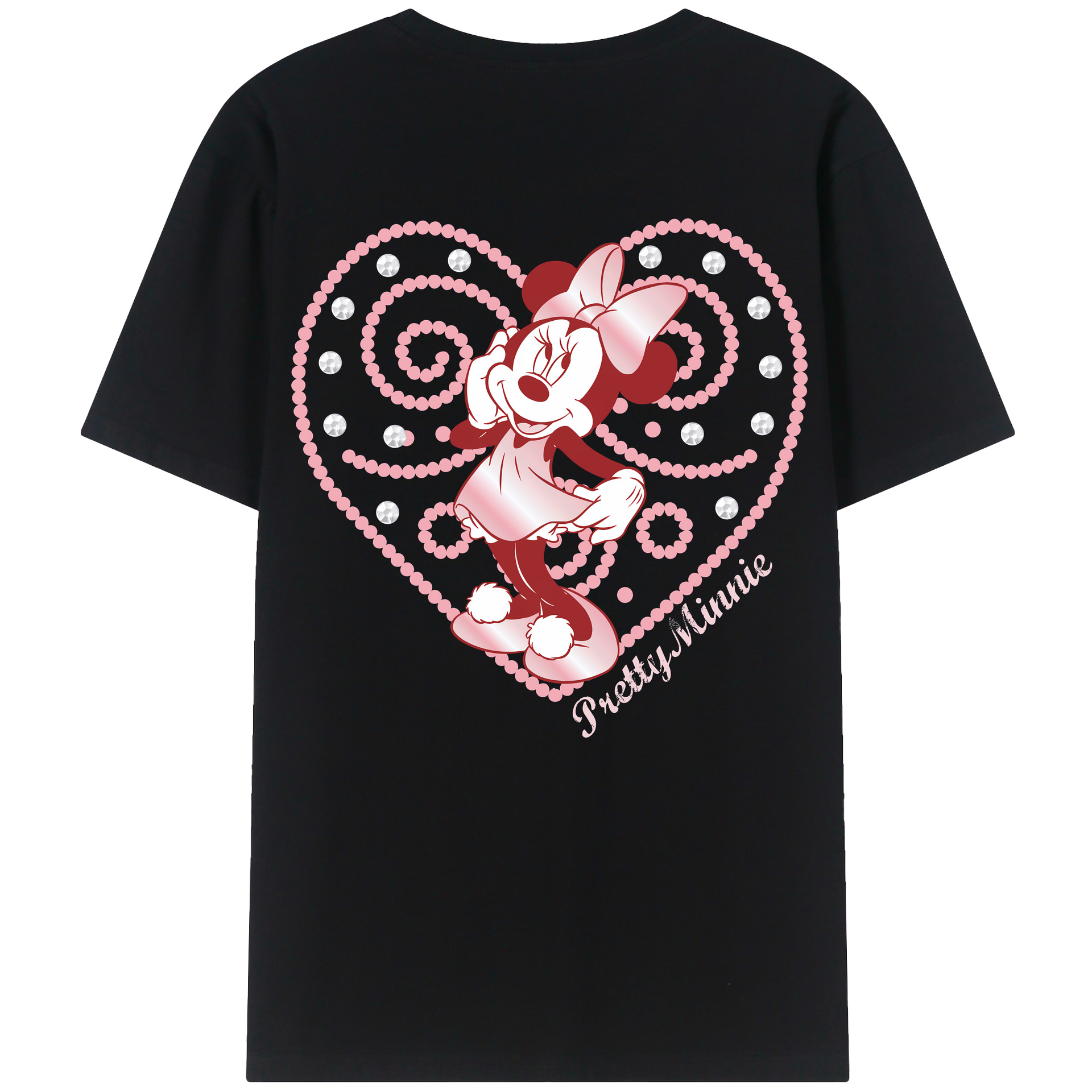 （画像用） ミッキーマウス Mickey Mouse 綿100％ メンズ半袖Tシャツ（バックプリント） 通気性
