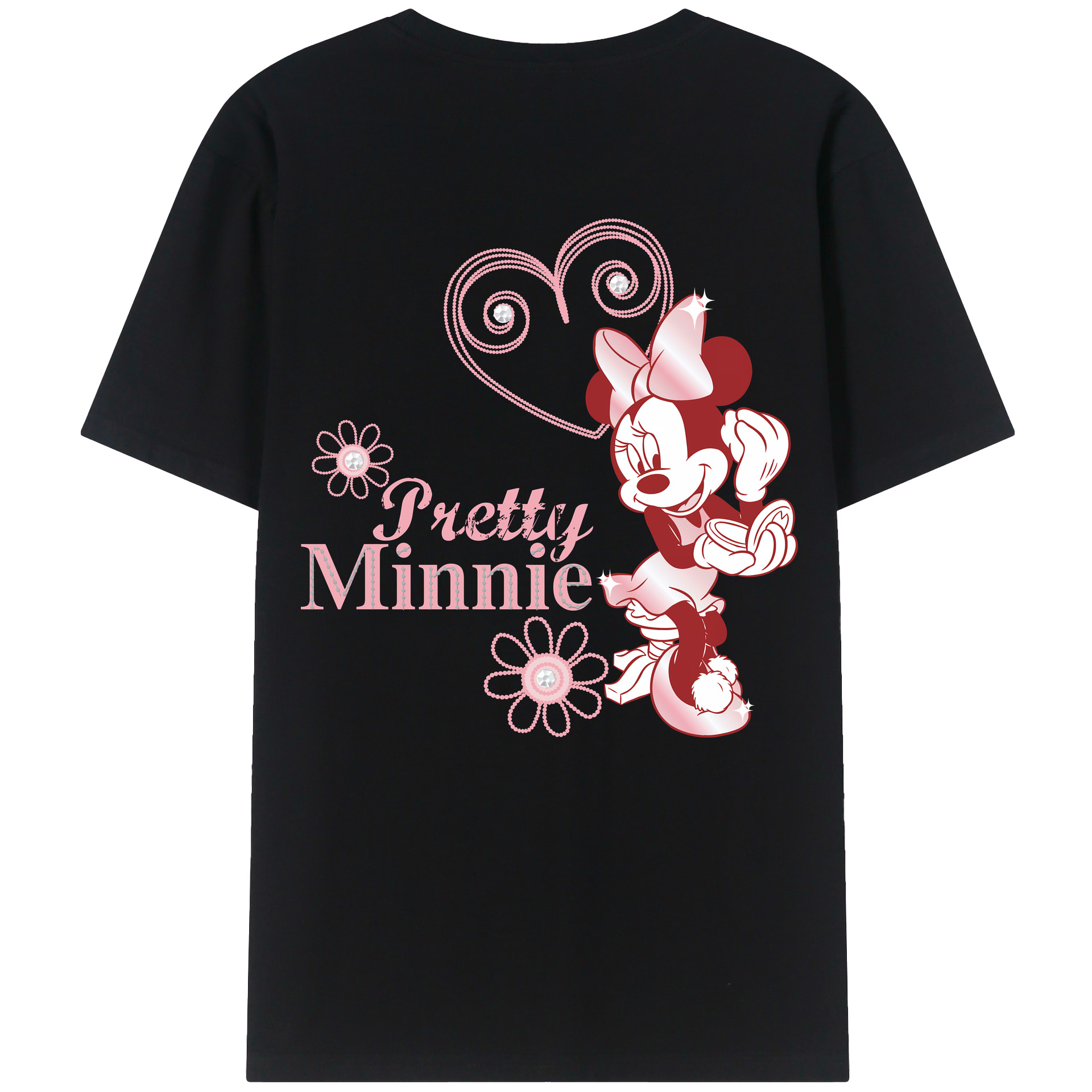 （画像用） ミッキーマウス Mickey Mouse 綿100％ メンズ半袖Tシャツ（バックプリント） 通気性