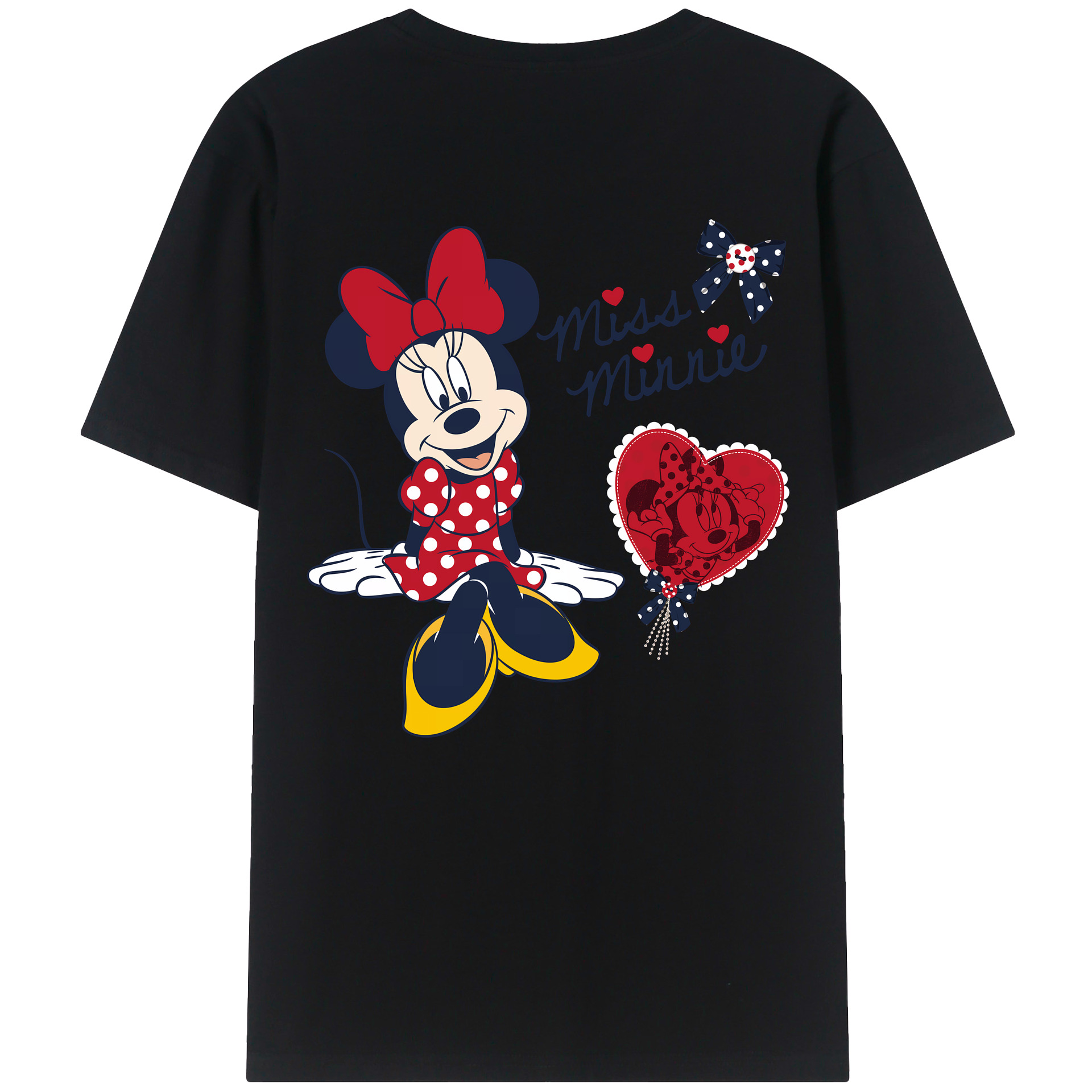 （画像用） ミッキーマウス Mickey Mouse 綿100％ メンズ半袖Tシャツ（バックプリント） 通気性