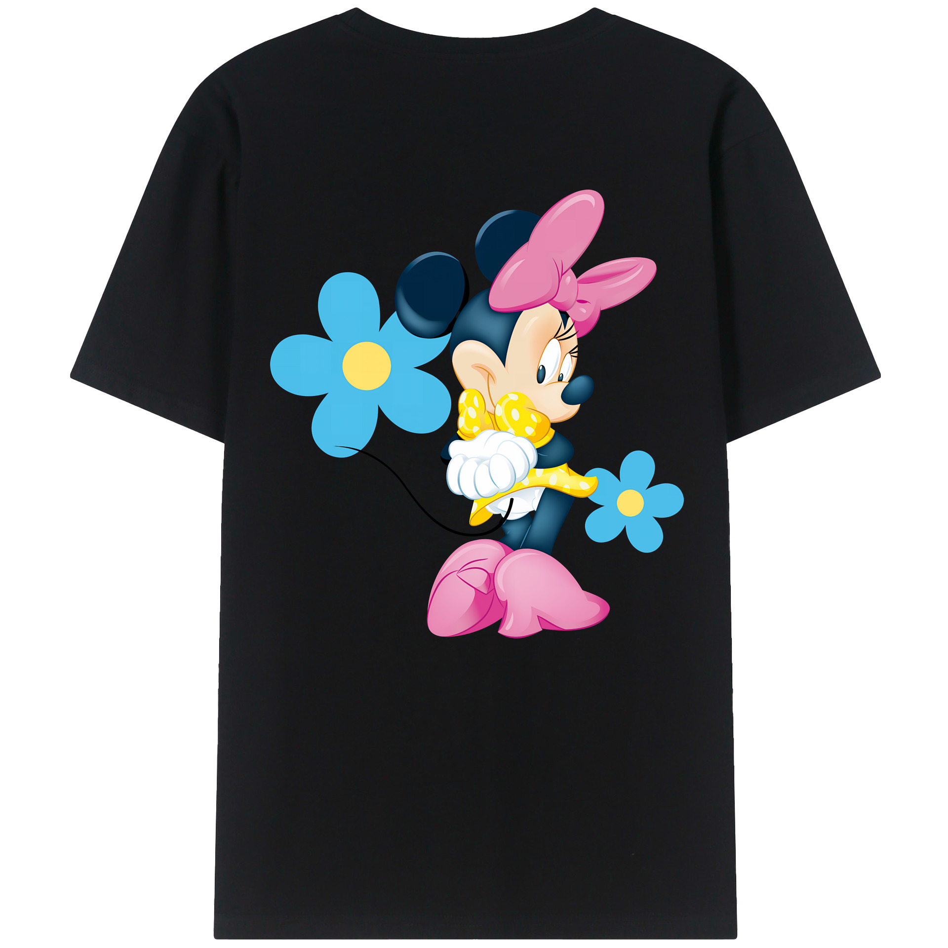 （画像用） ミッキーマウス Mickey Mouse 綿100％ メンズ半袖Tシャツ（バックプリント） 通気性