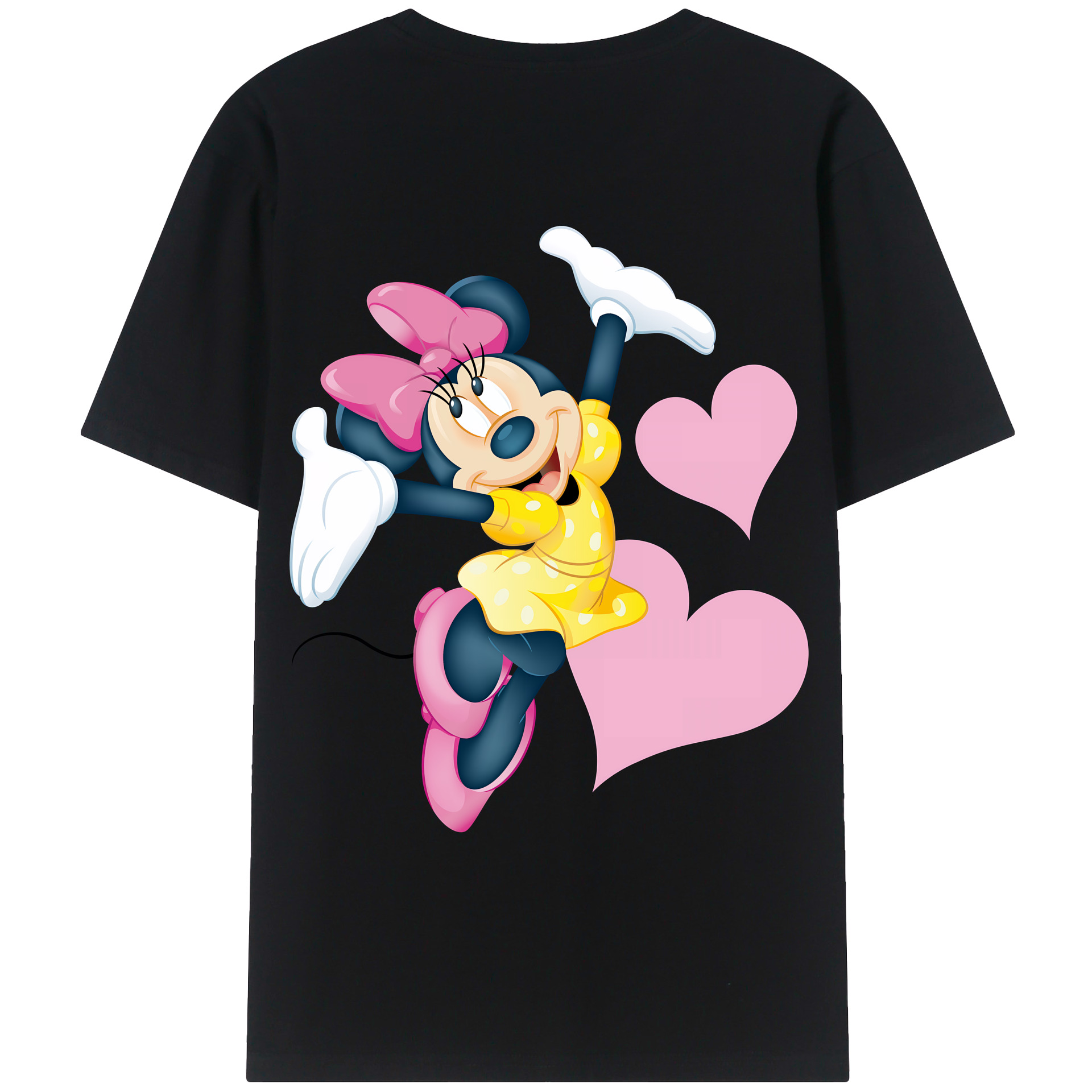 （画像用） ミッキーマウス Mickey Mouse 綿100％ メンズ半袖Tシャツ（バックプリント） 通気性