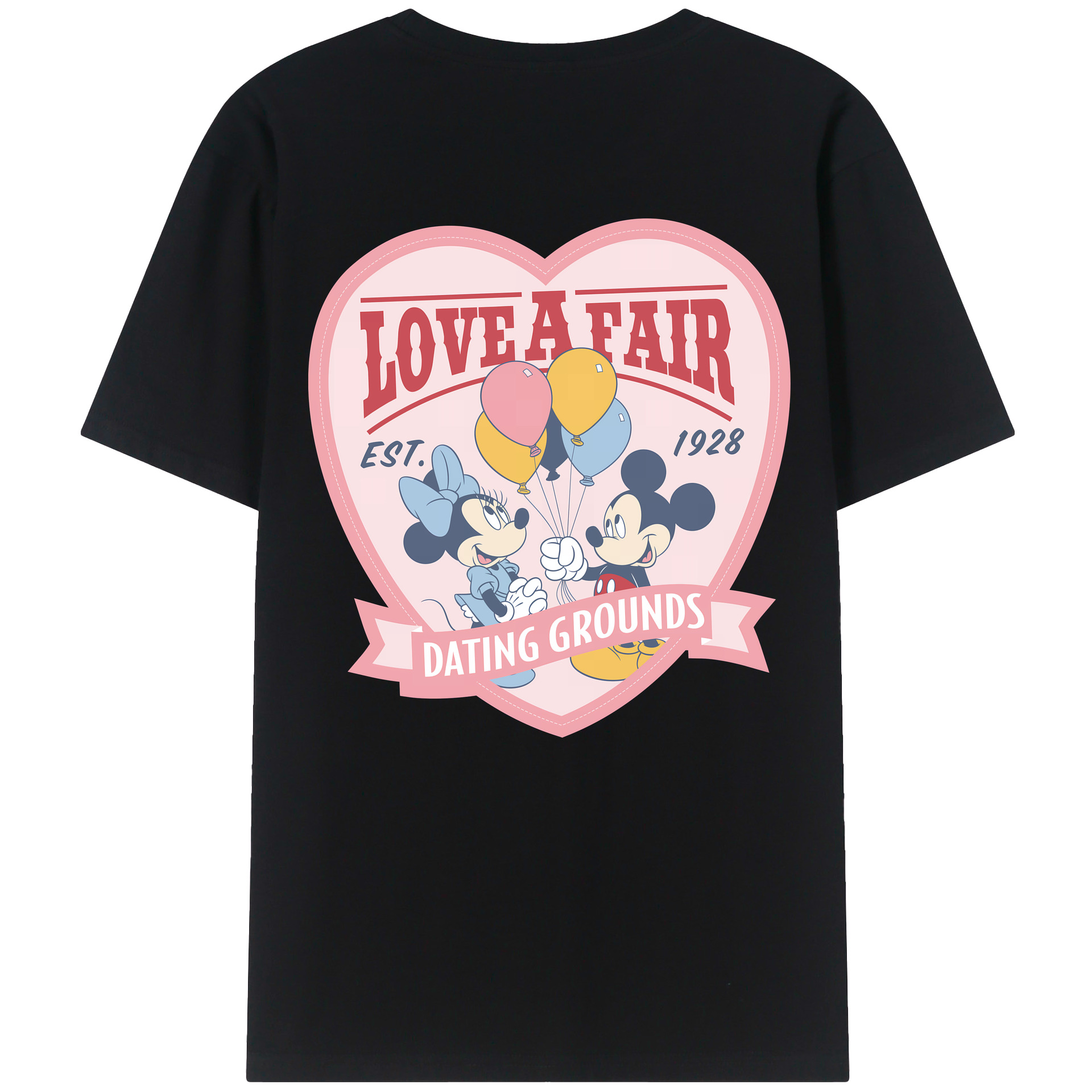 （画像用） ミッキーマウス Mickey Mouse 綿100％ メンズ半袖Tシャツ（バックプリント） 通気性