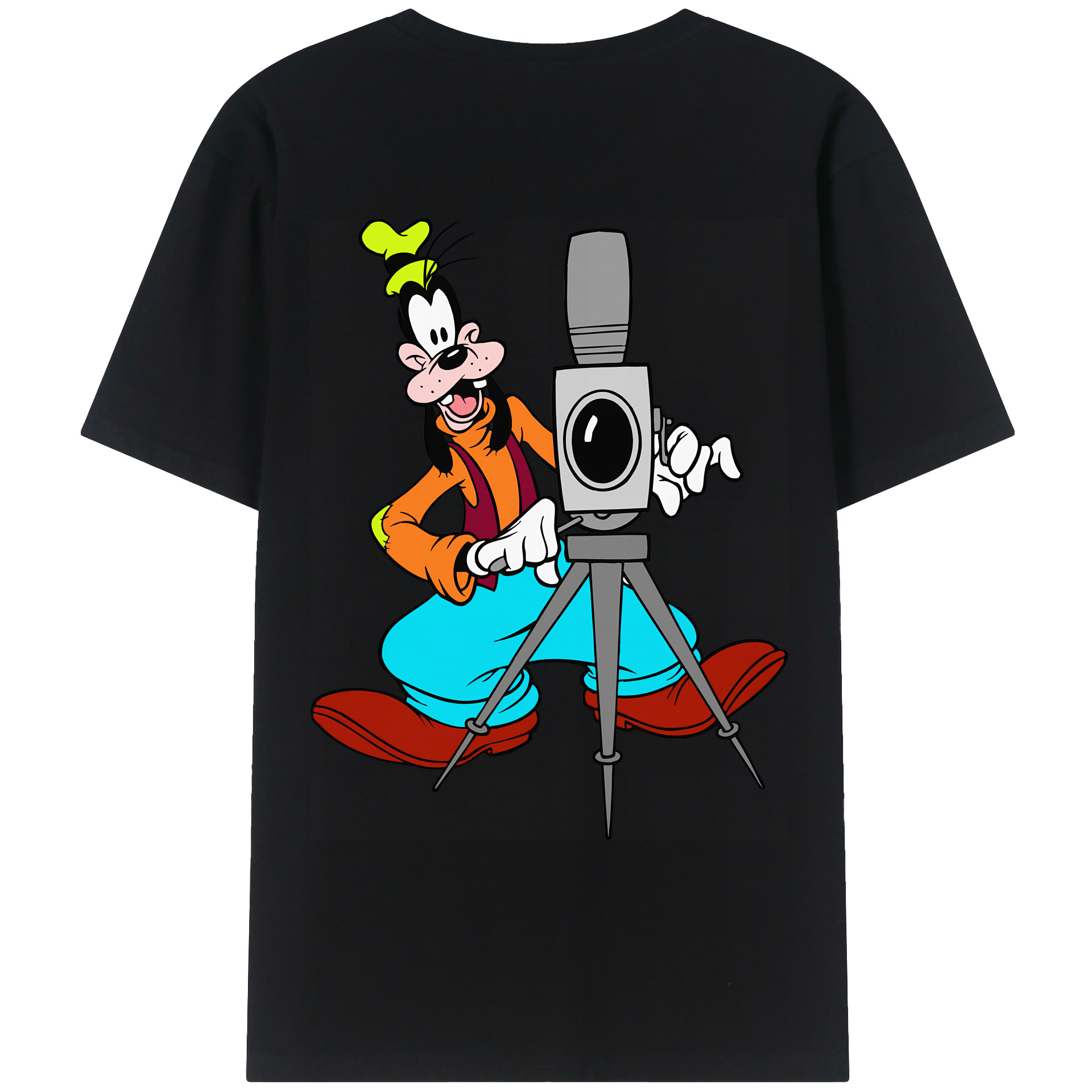（画像用） ミッキーマウス Mickey Mouse 綿100％ メンズ半袖Tシャツ（バックプリント） 通気性