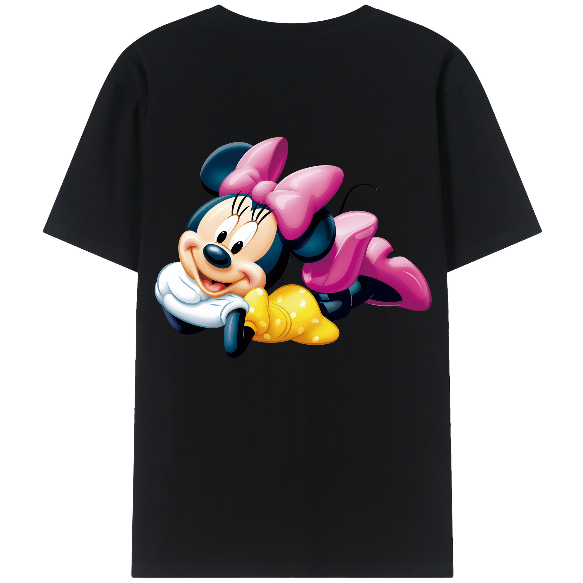 （画像用） ミッキーマウス Mickey Mouse 綿100％ メンズ半袖Tシャツ（バックプリント） 通気性