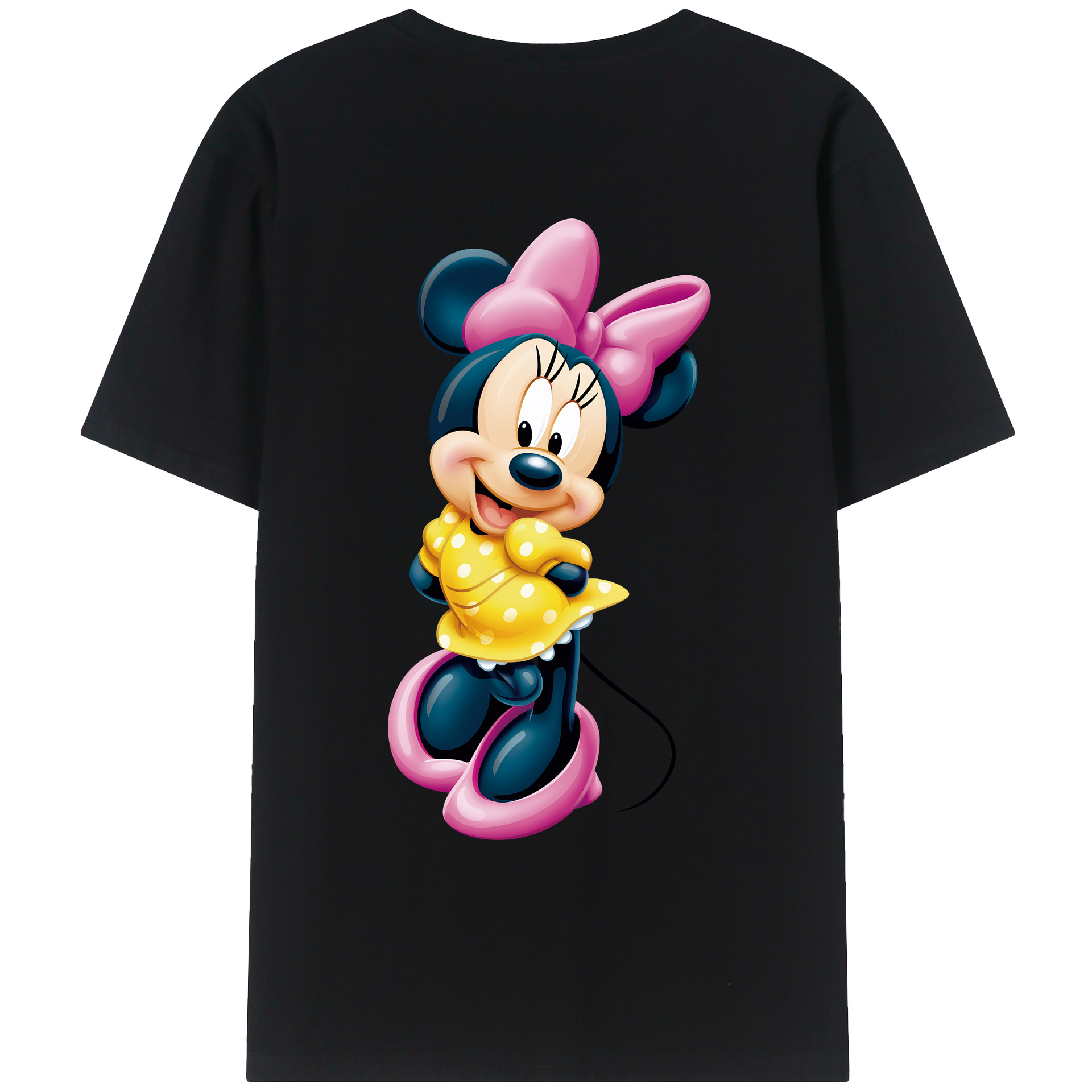 （画像用） ミッキーマウス Mickey Mouse 綿100％ メンズ半袖Tシャツ（バックプリント） 通気性