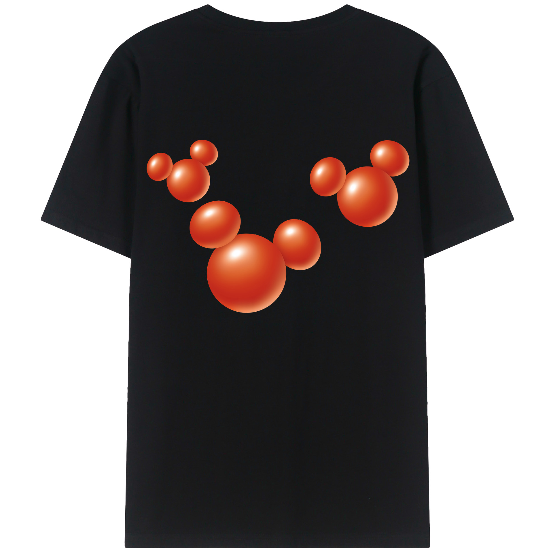 （画像用） ミッキーマウス Mickey Mouse 綿100％ メンズ半袖Tシャツ（バックプリント） 通気性