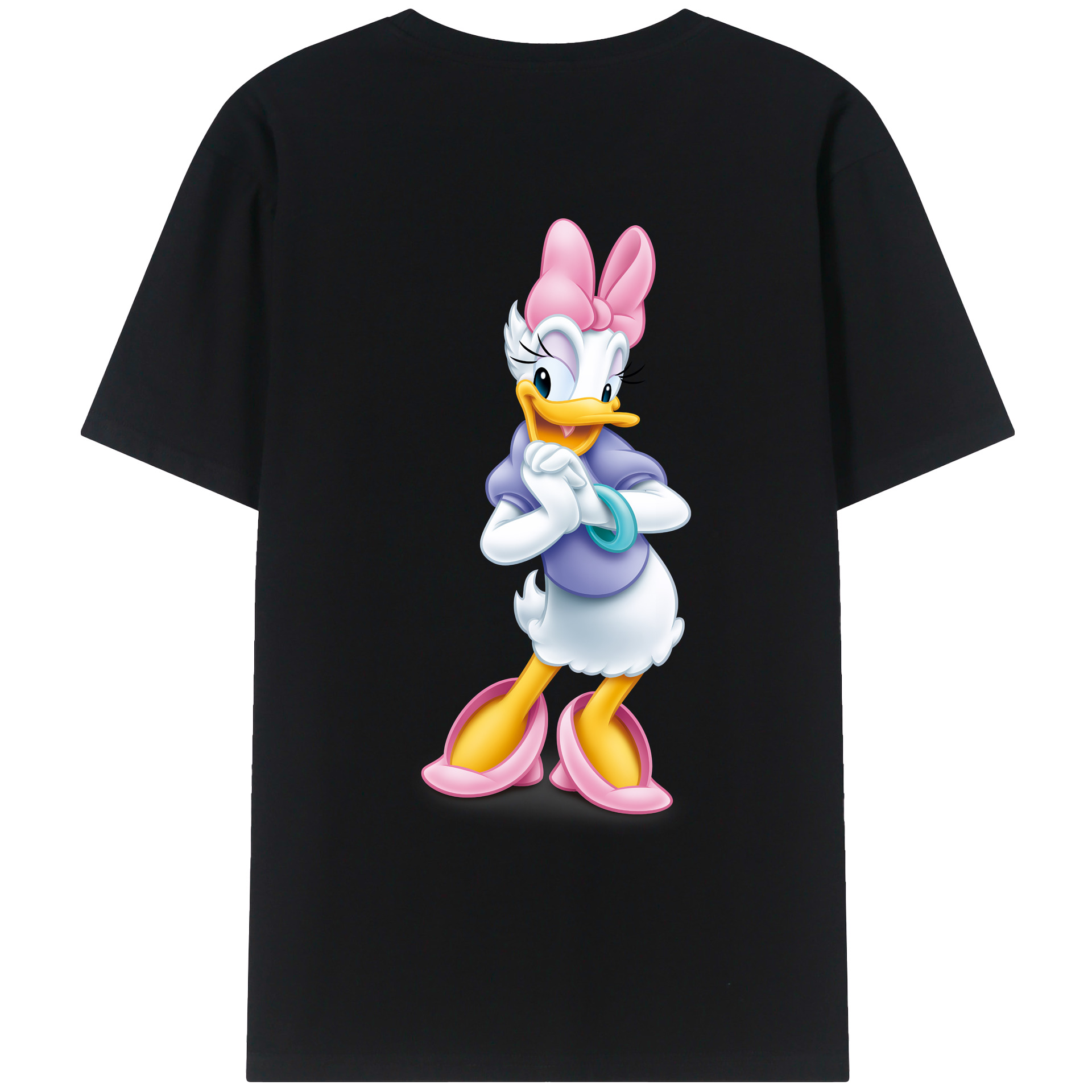 （画像用） ミッキーマウス Mickey Mouse 綿100％ メンズ半袖Tシャツ（バックプリント） 通気性