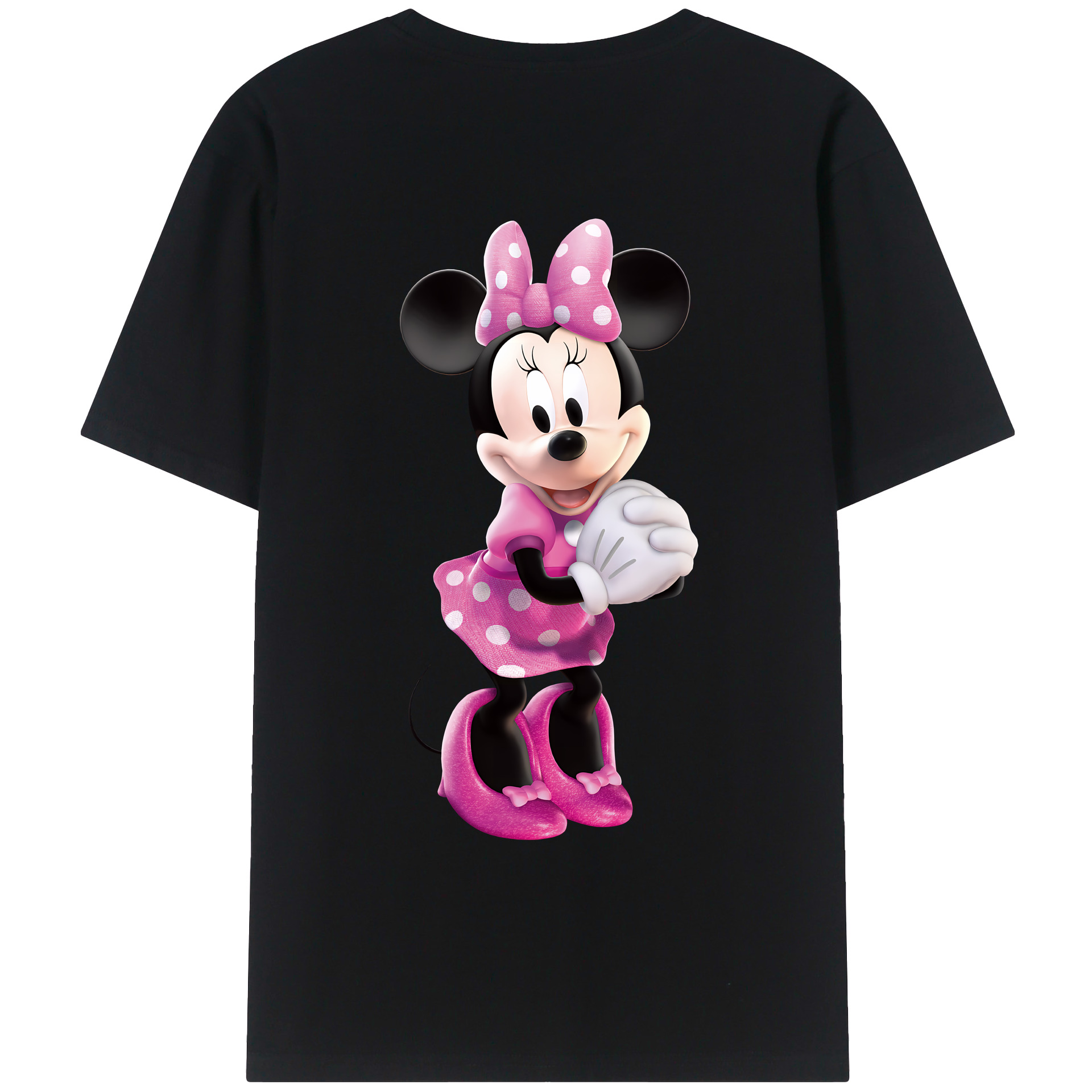 （画像用） ミッキーマウス Mickey Mouse 綿100％ メンズ半袖Tシャツ（バックプリント） 通気性