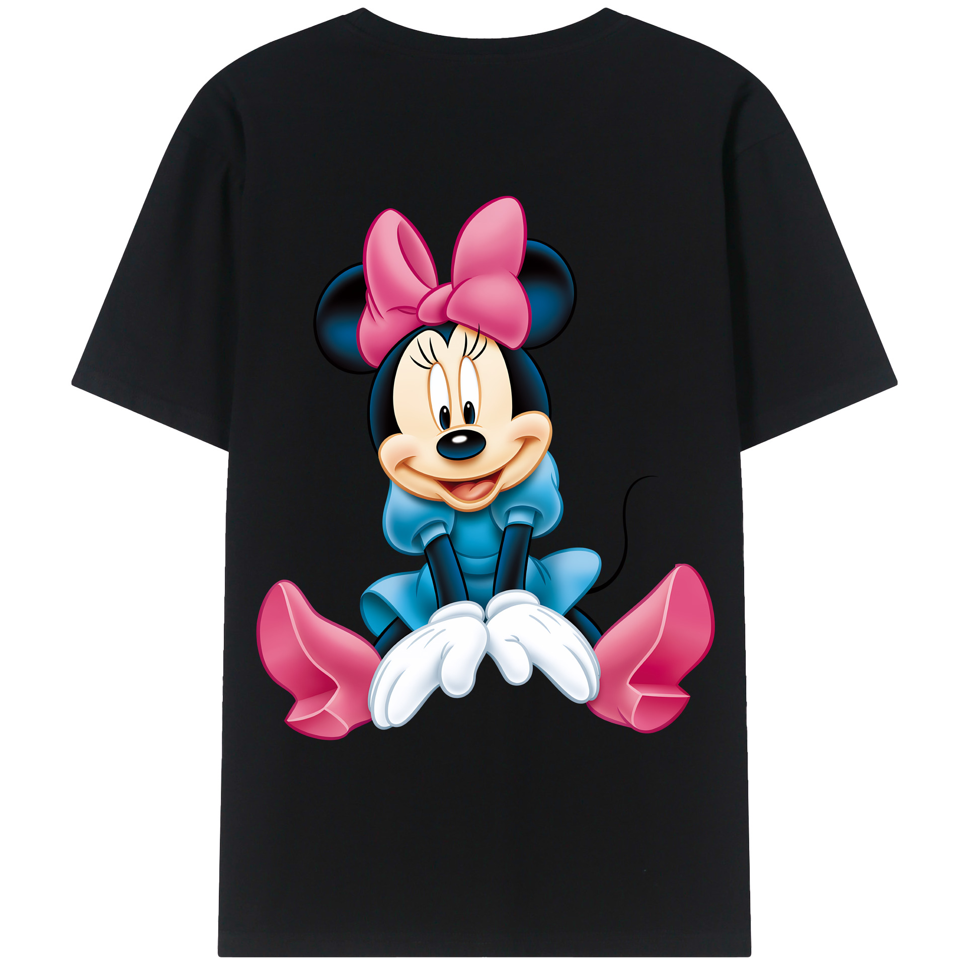 （画像用） ミッキーマウス Mickey Mouse 綿100％ メンズ半袖Tシャツ（バックプリント） 通気性