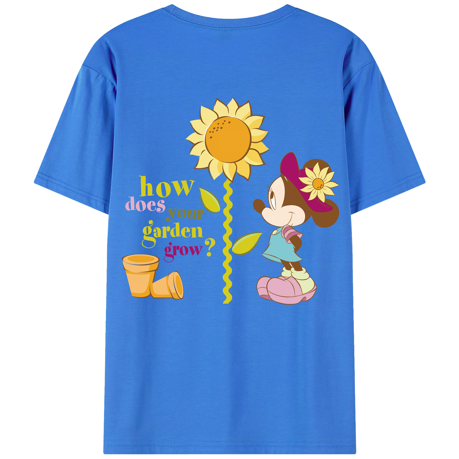 （画像用） ミッキーマウス Mickey Mouse 綿100％ メンズ半袖Tシャツ（バックプリント） 通気性