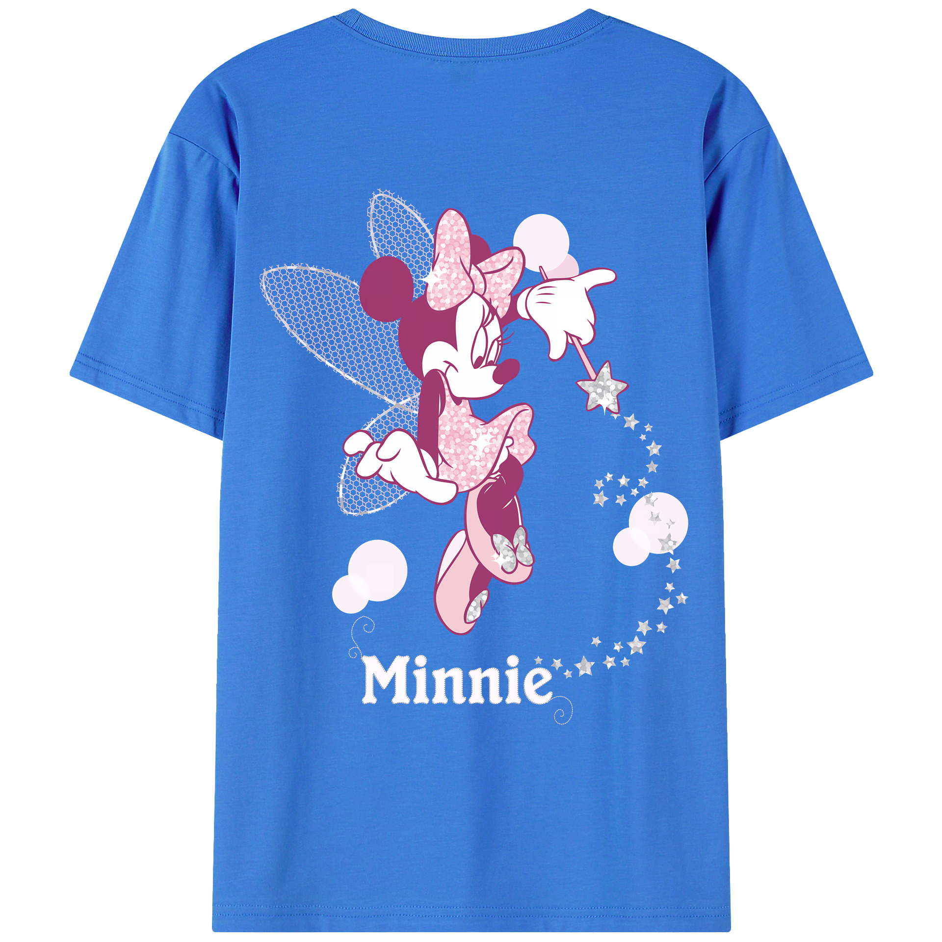 （画像用） ミッキーマウス Mickey Mouse 綿100％ メンズ半袖Tシャツ（バックプリント） 通気性