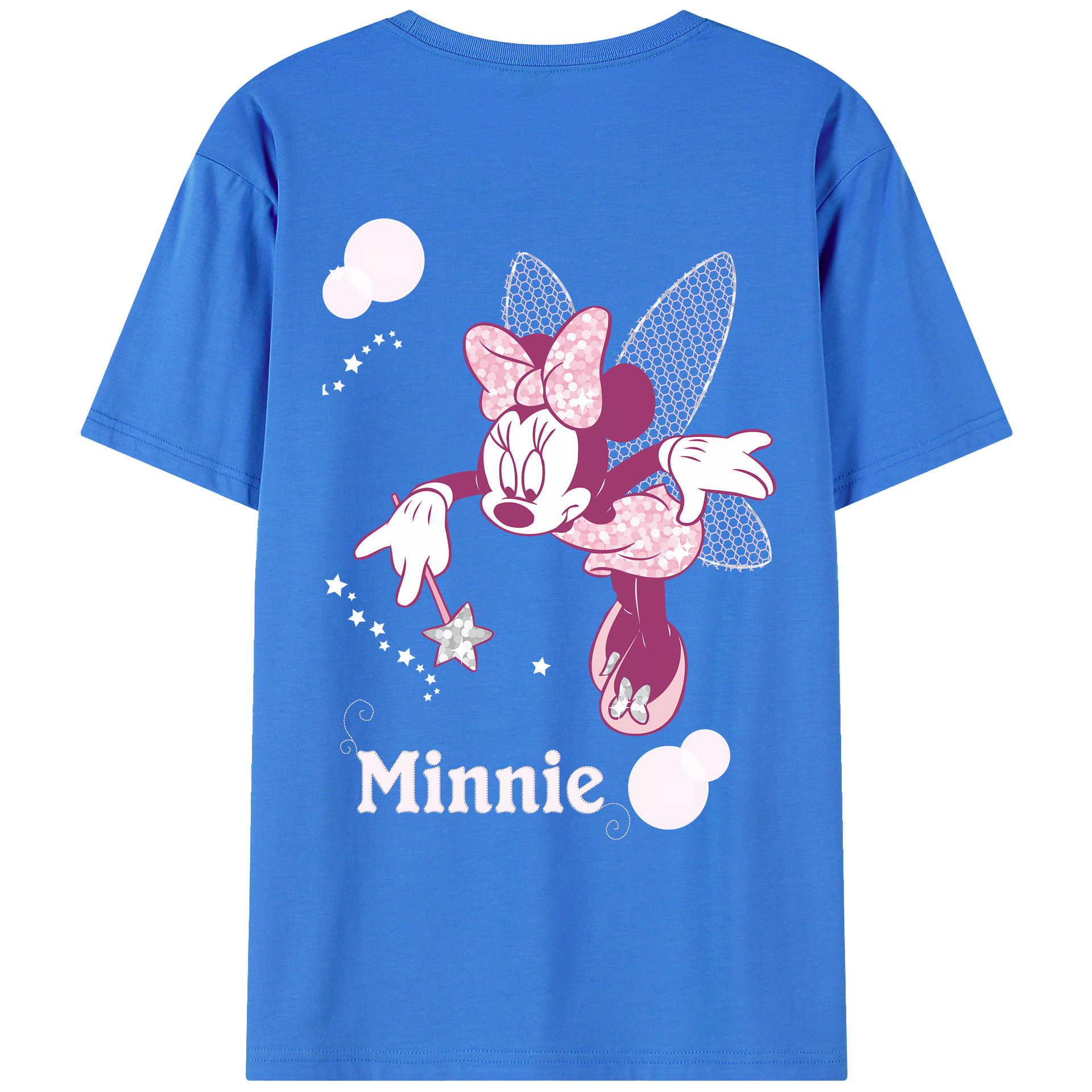 （画像用） ミッキーマウス Mickey Mouse 綿100％ メンズ半袖Tシャツ（バックプリント） 通気性