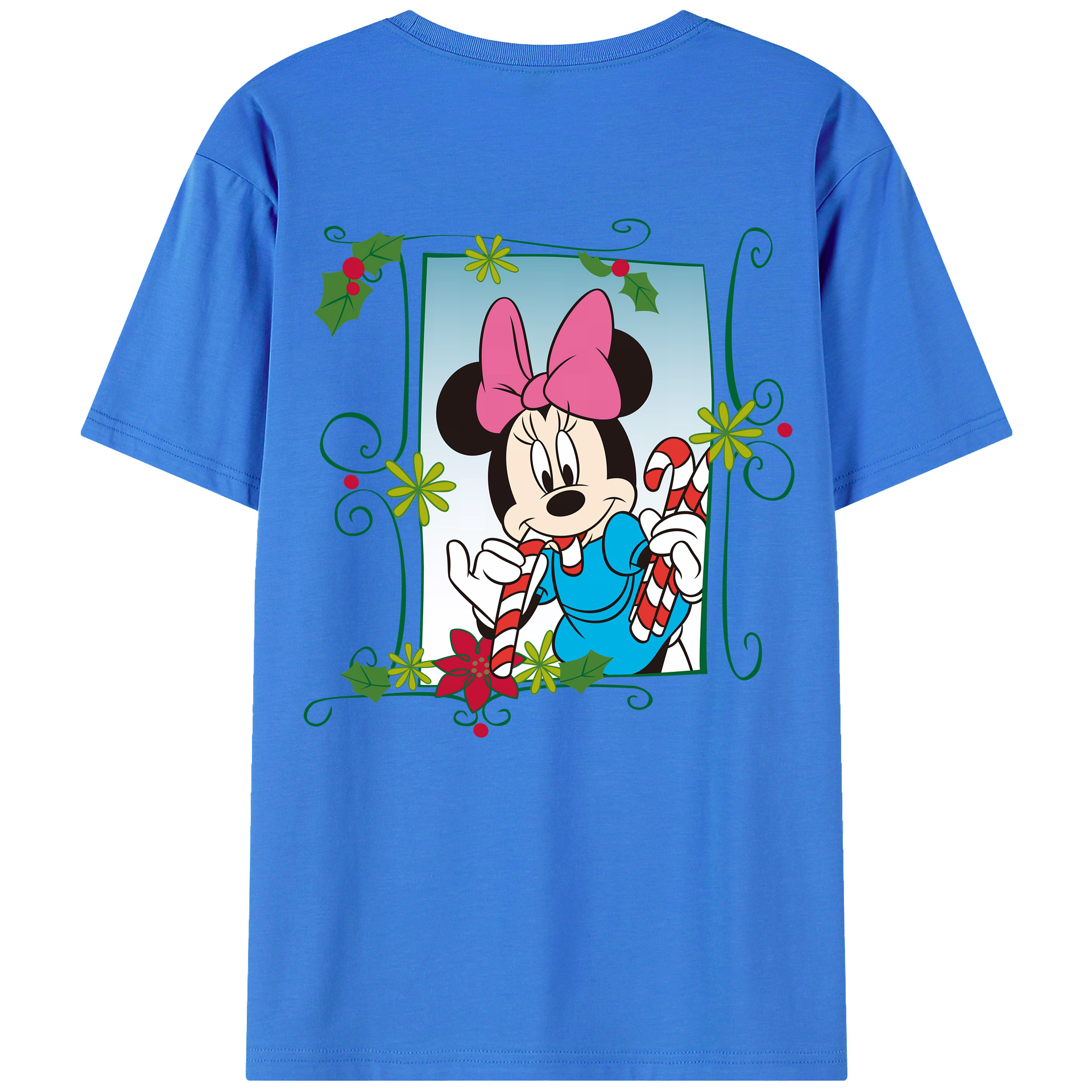 （画像用） ミッキーマウス Mickey Mouse 綿100％ メンズ半袖Tシャツ（バックプリント） 通気性