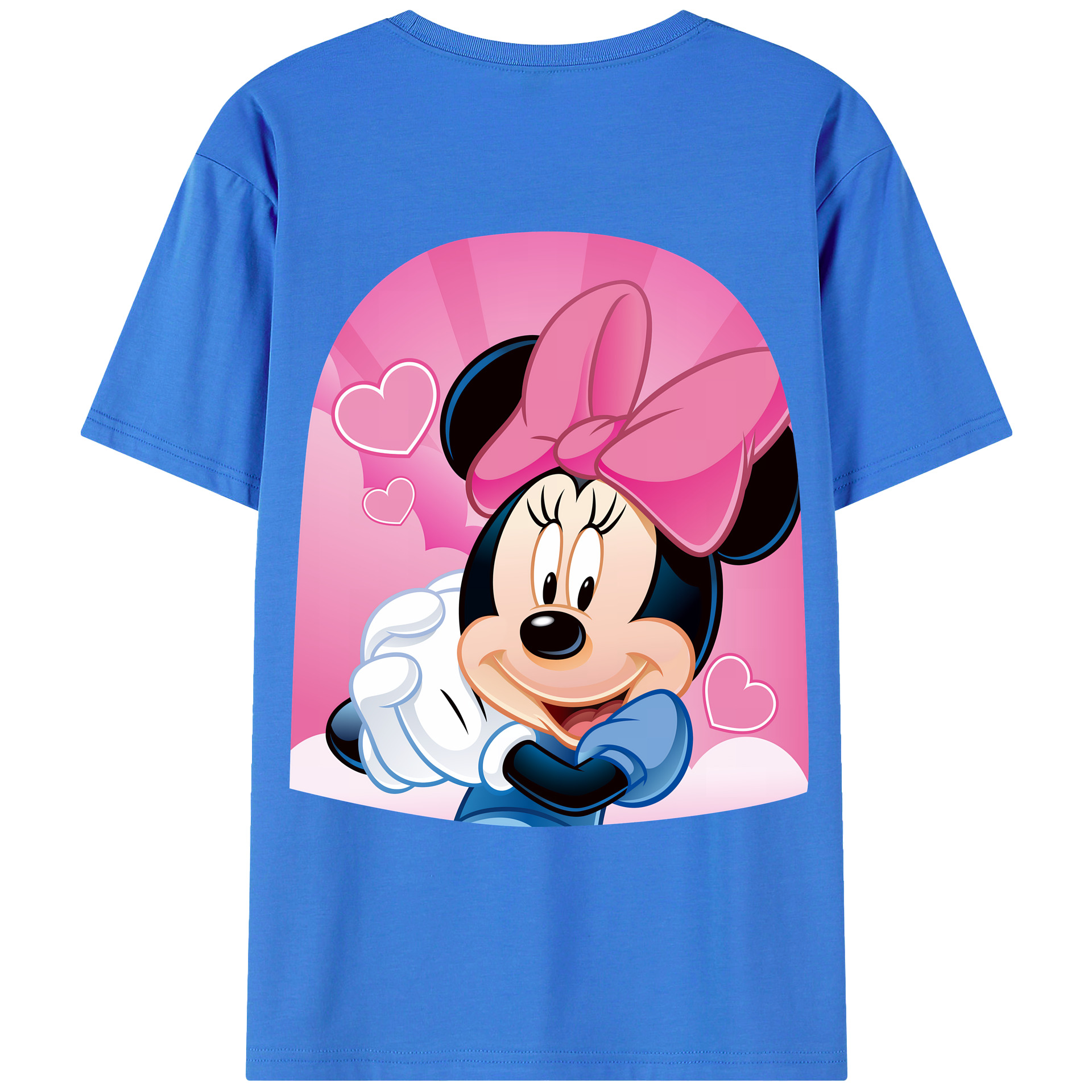 （画像用） ミッキーマウス Mickey Mouse 綿100％ メンズ半袖Tシャツ（バックプリント） 通気性