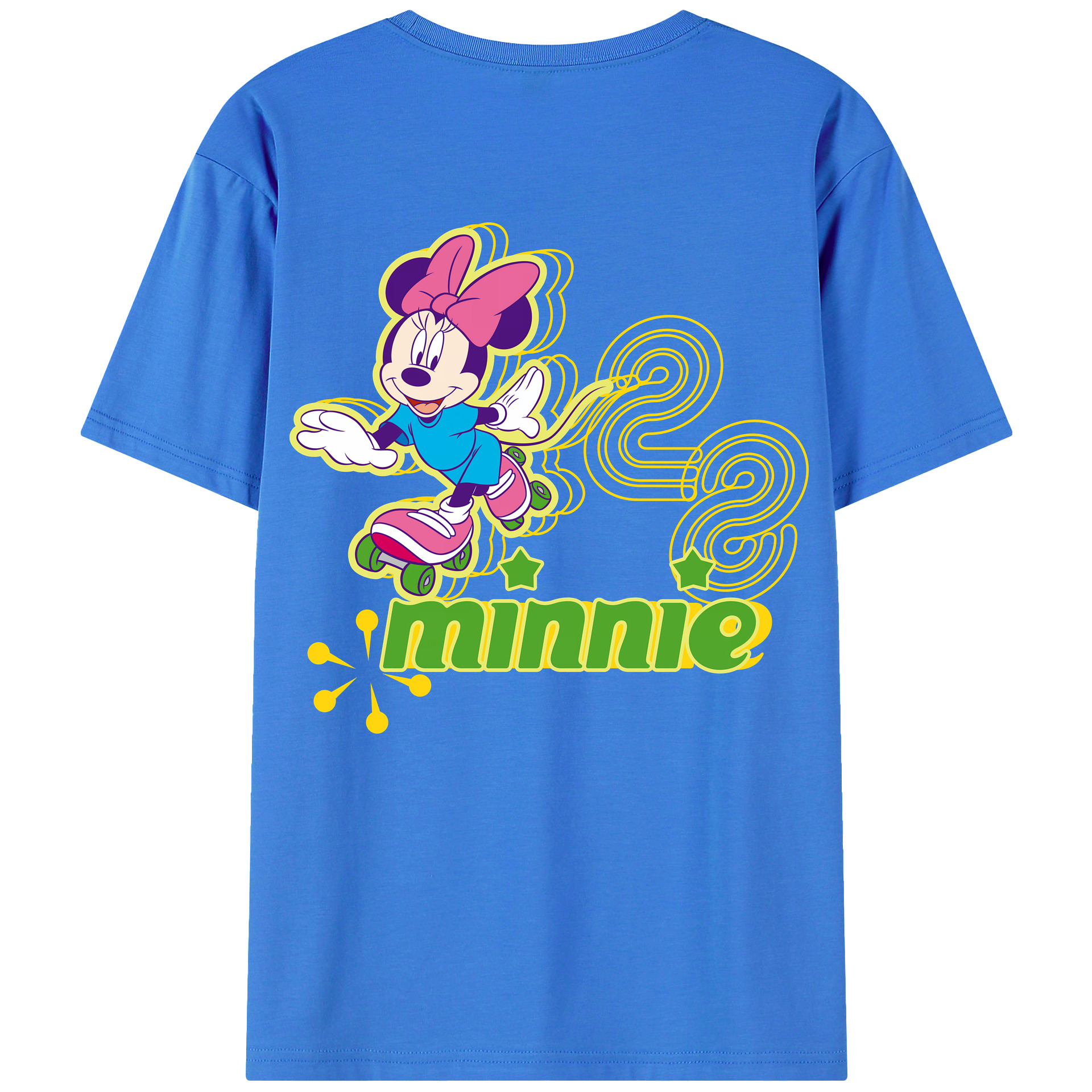 （画像用） ミッキーマウス Mickey Mouse 綿100％ メンズ半袖Tシャツ（バックプリント） 通気性