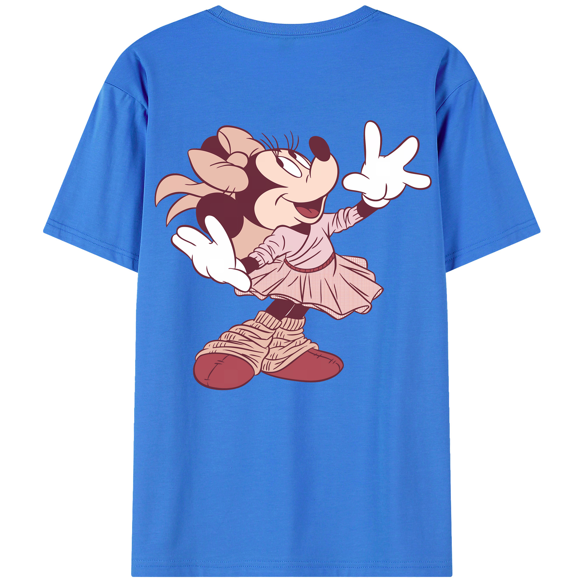 （画像用） ミッキーマウス Mickey Mouse 綿100％ メンズ半袖Tシャツ（バックプリント） 通気性