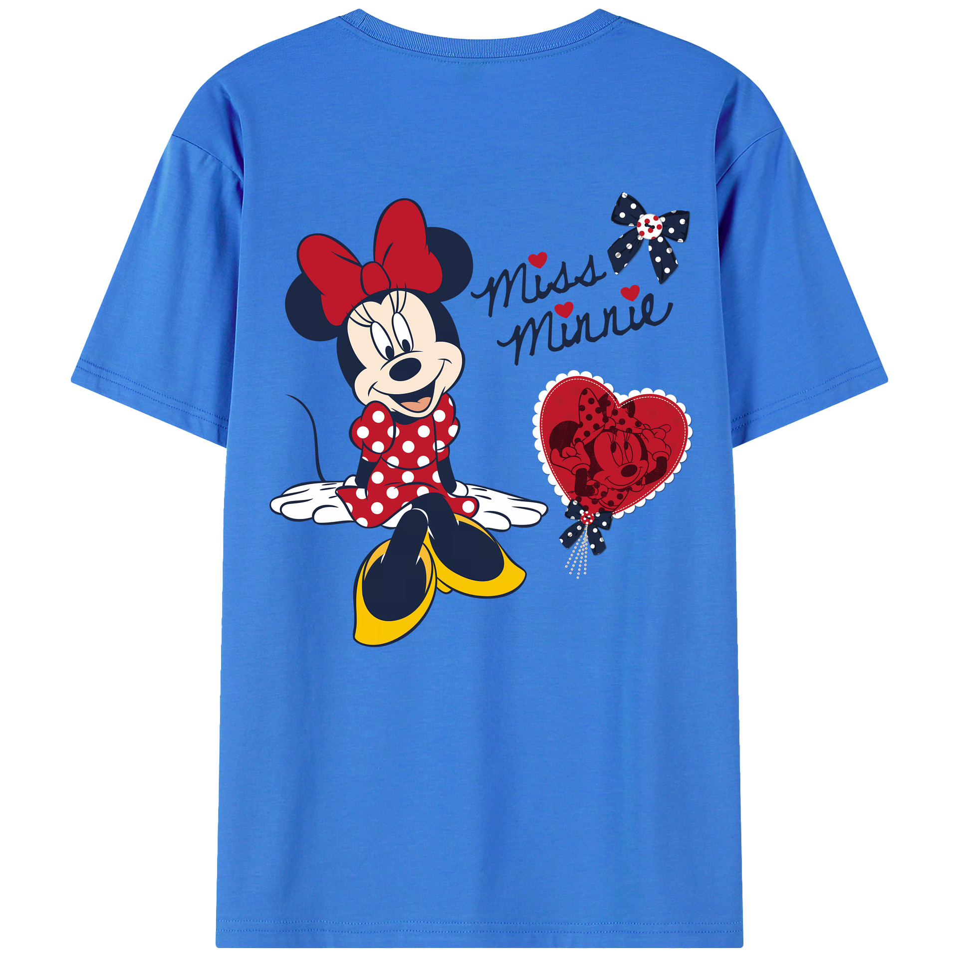 （画像用） ミッキーマウス Mickey Mouse 綿100％ メンズ半袖Tシャツ（バックプリント） 通気性