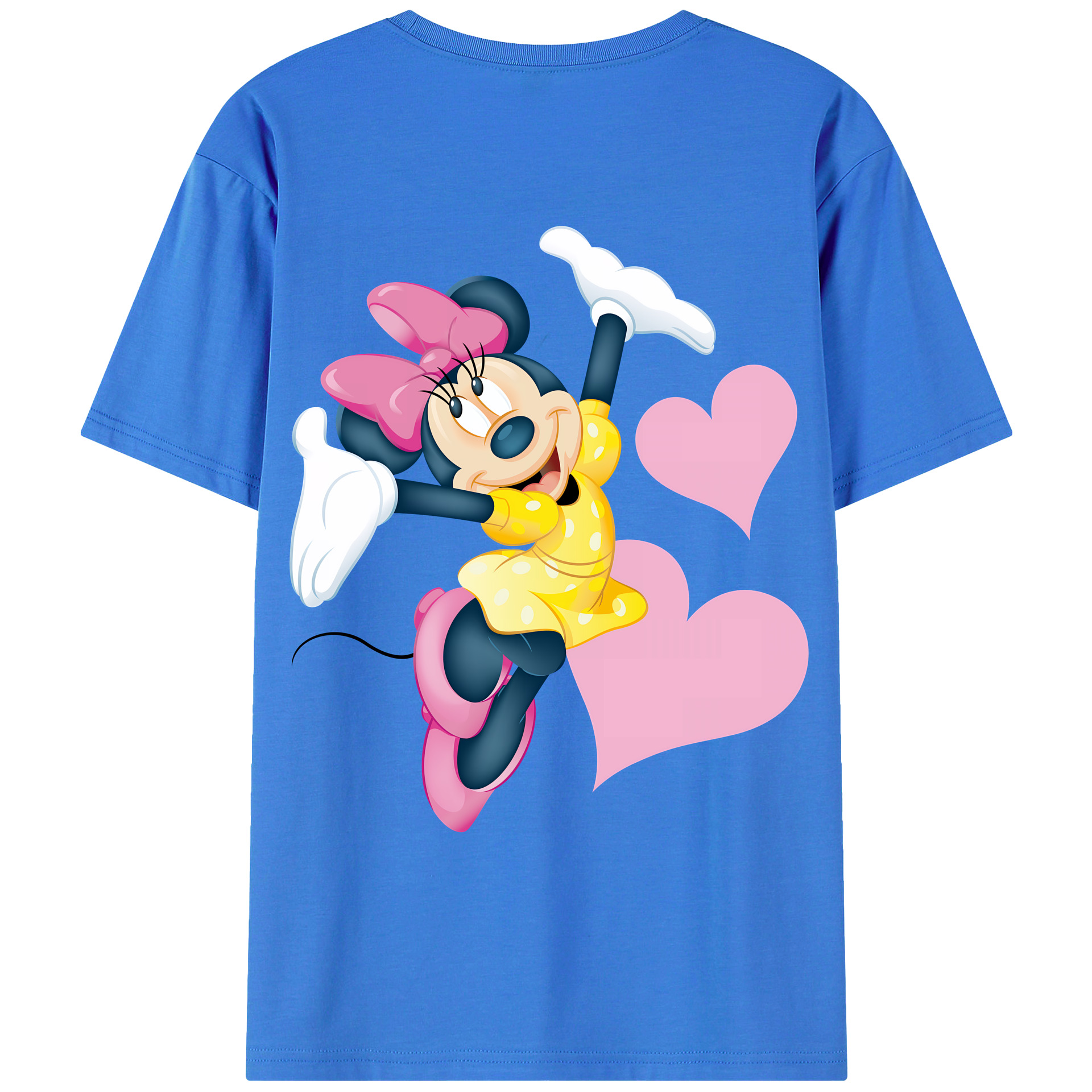 （画像用） ミッキーマウス Mickey Mouse 綿100％ メンズ半袖Tシャツ（バックプリント） 通気性