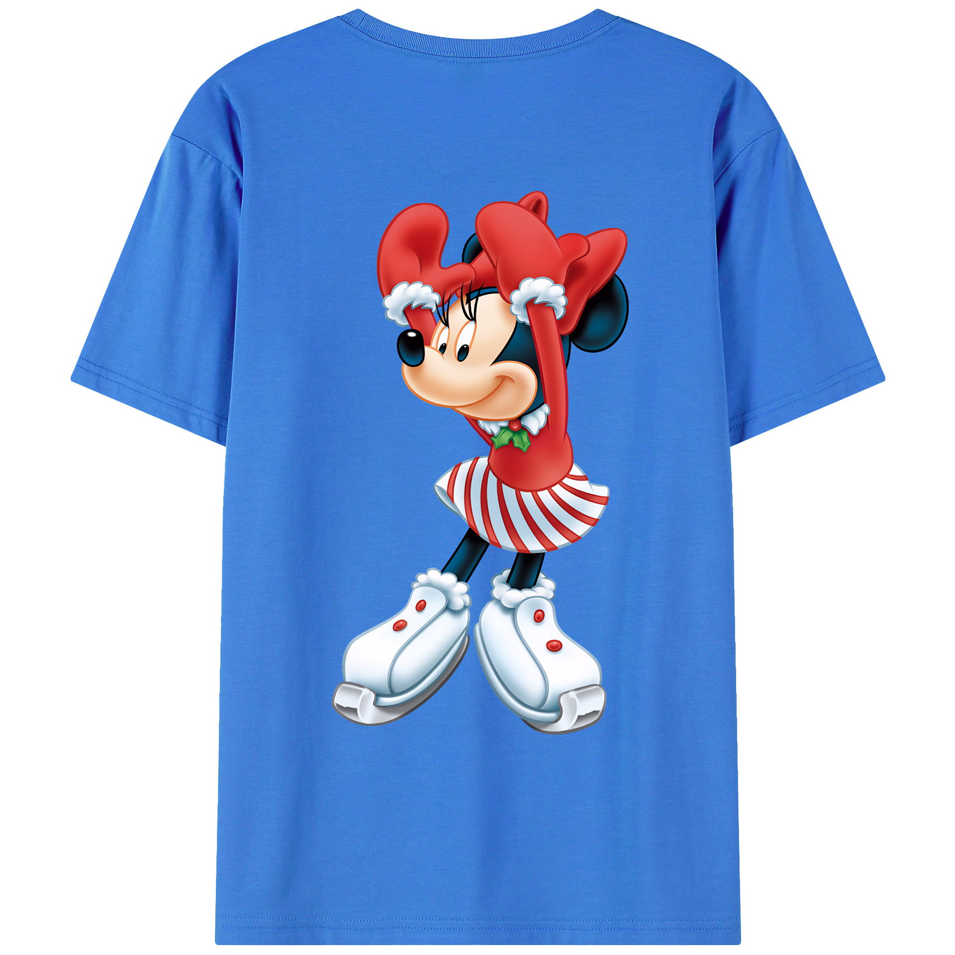 （画像用） ミッキーマウス Mickey Mouse 綿100％ メンズ半袖Tシャツ（バックプリント） 通気性