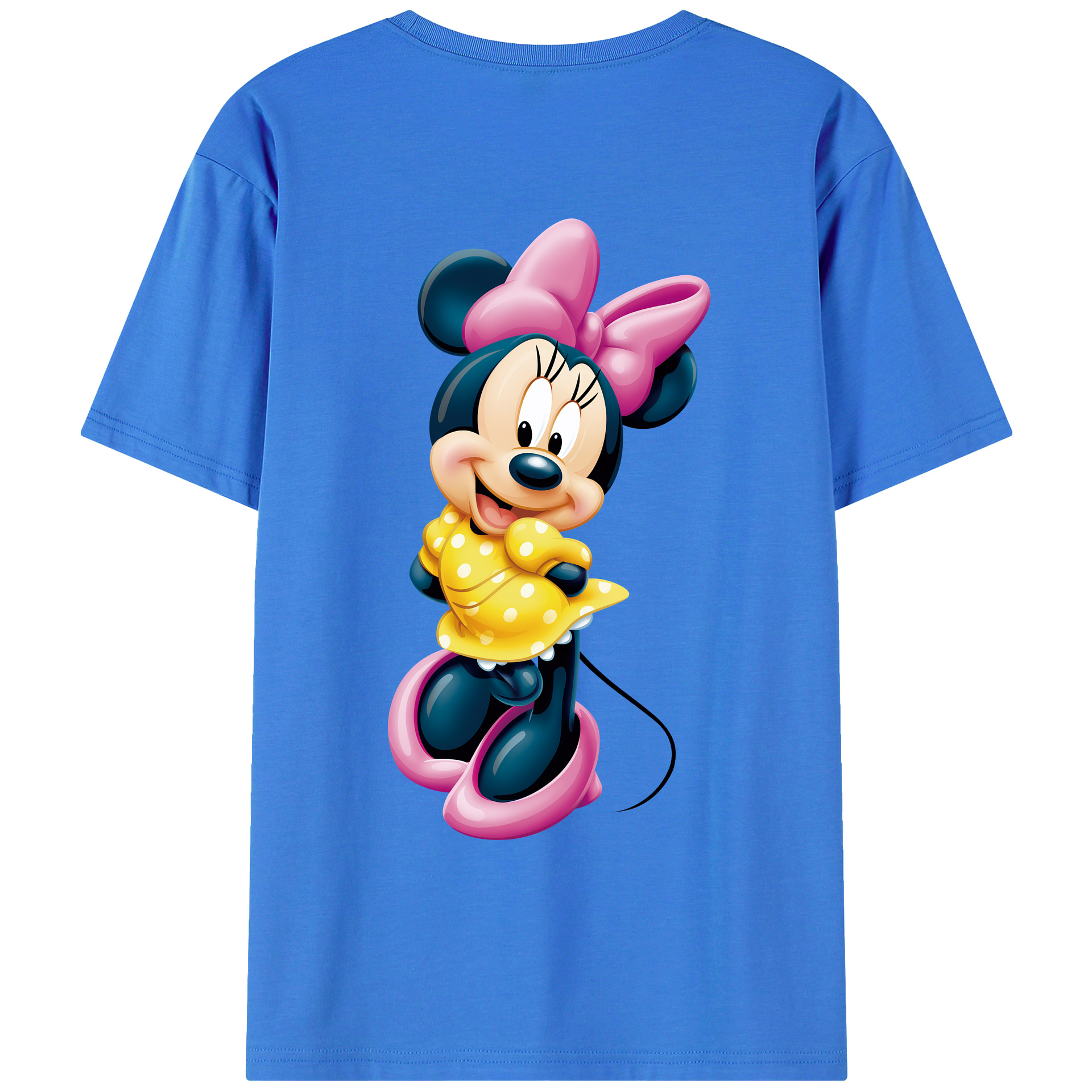 （画像用） ミッキーマウス Mickey Mouse 綿100％ メンズ半袖Tシャツ（バックプリント） 通気性