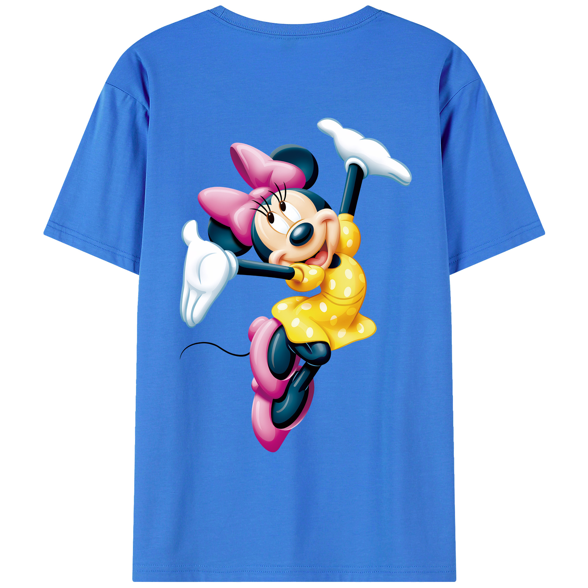 （画像用） ミッキーマウス Mickey Mouse 綿100％ メンズ半袖Tシャツ（バックプリント） 通気性