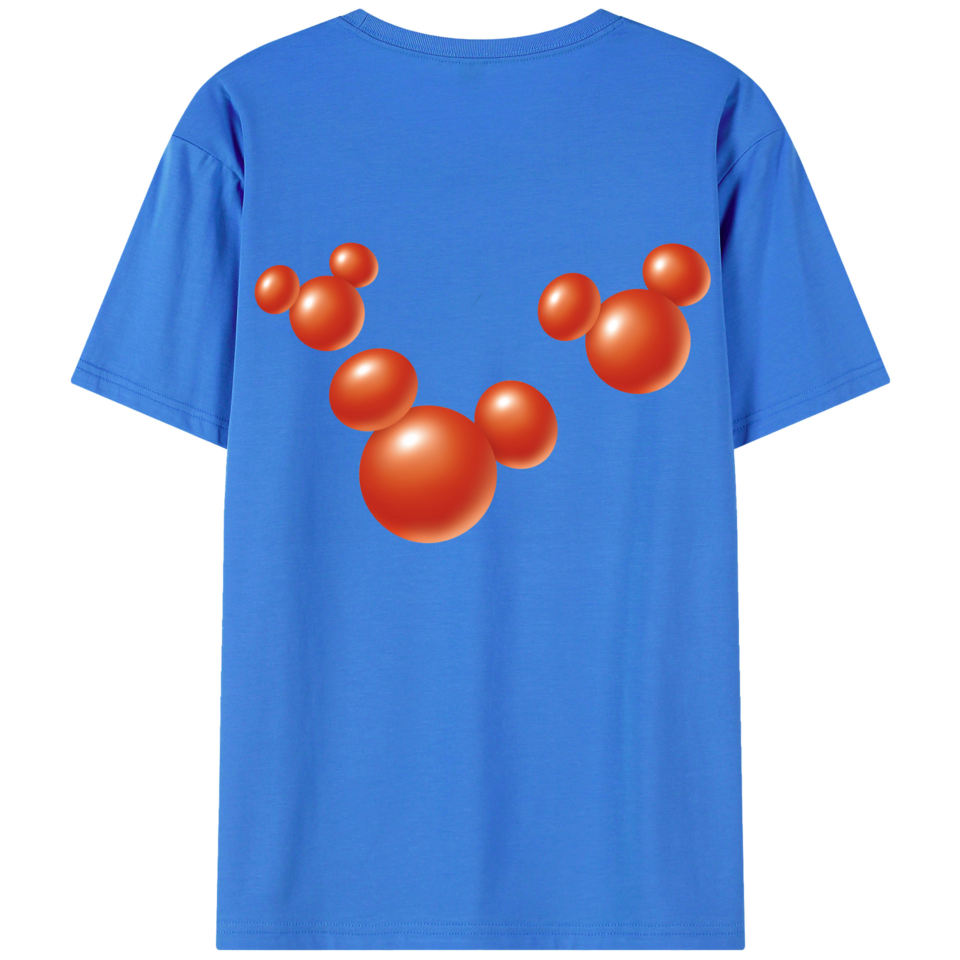 （画像用） ミッキーマウス Mickey Mouse 綿100％ メンズ半袖Tシャツ（バックプリント） 通気性