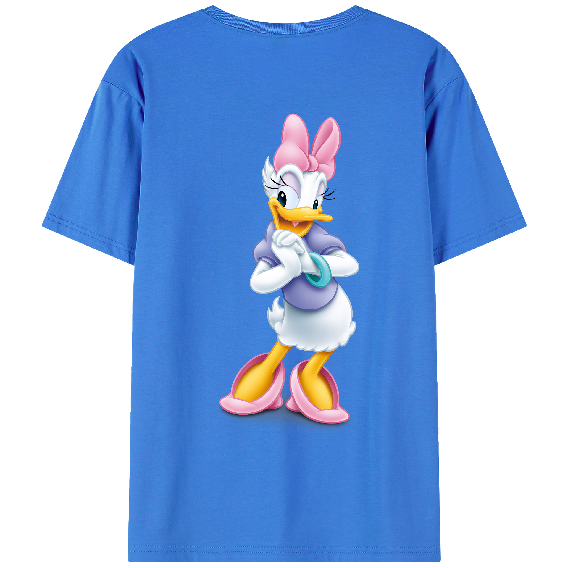 （画像用） ミッキーマウス Mickey Mouse 綿100％ メンズ半袖Tシャツ（バックプリント） 通気性