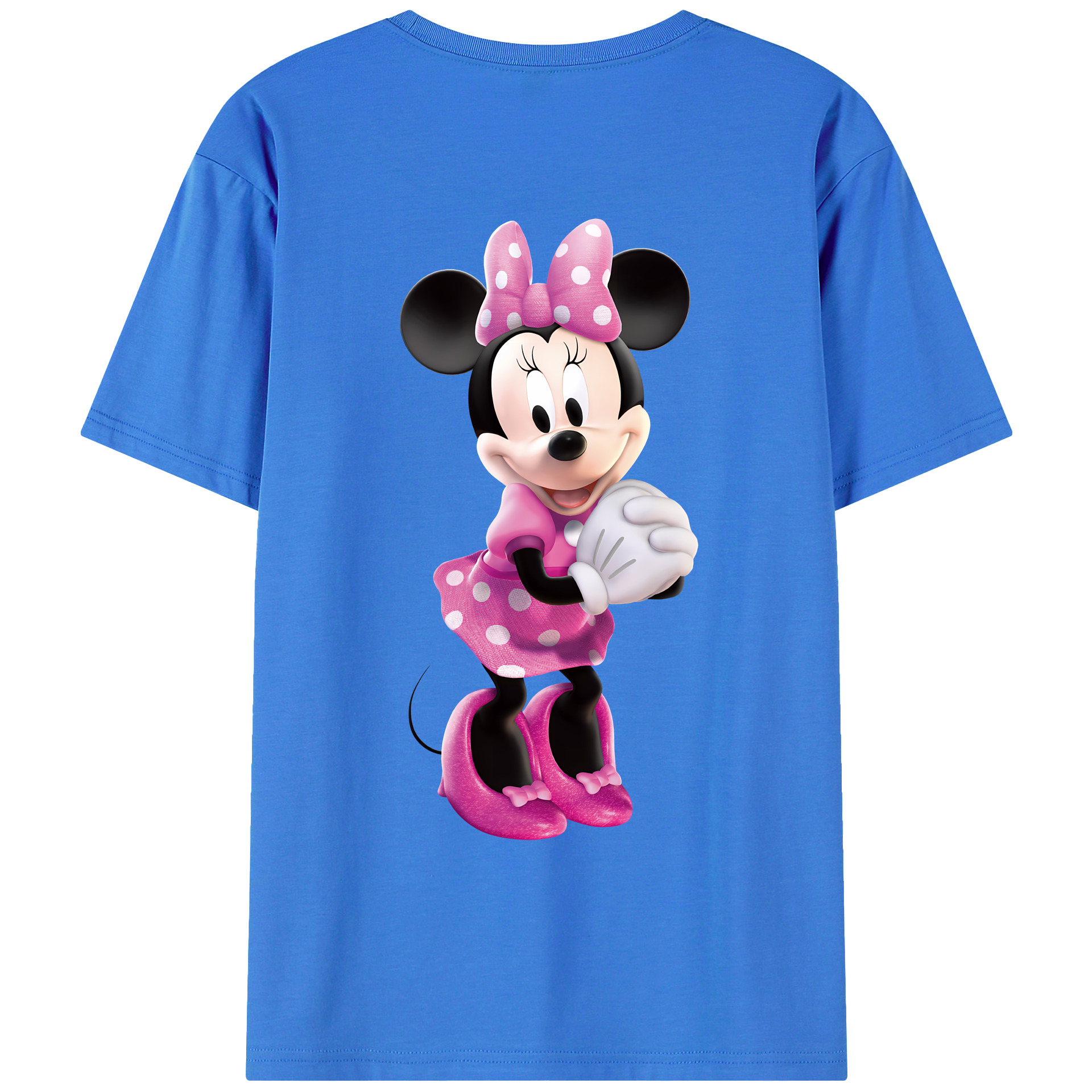 （画像用） ミッキーマウス Mickey Mouse 綿100％ メンズ半袖Tシャツ（バックプリント） 通気性