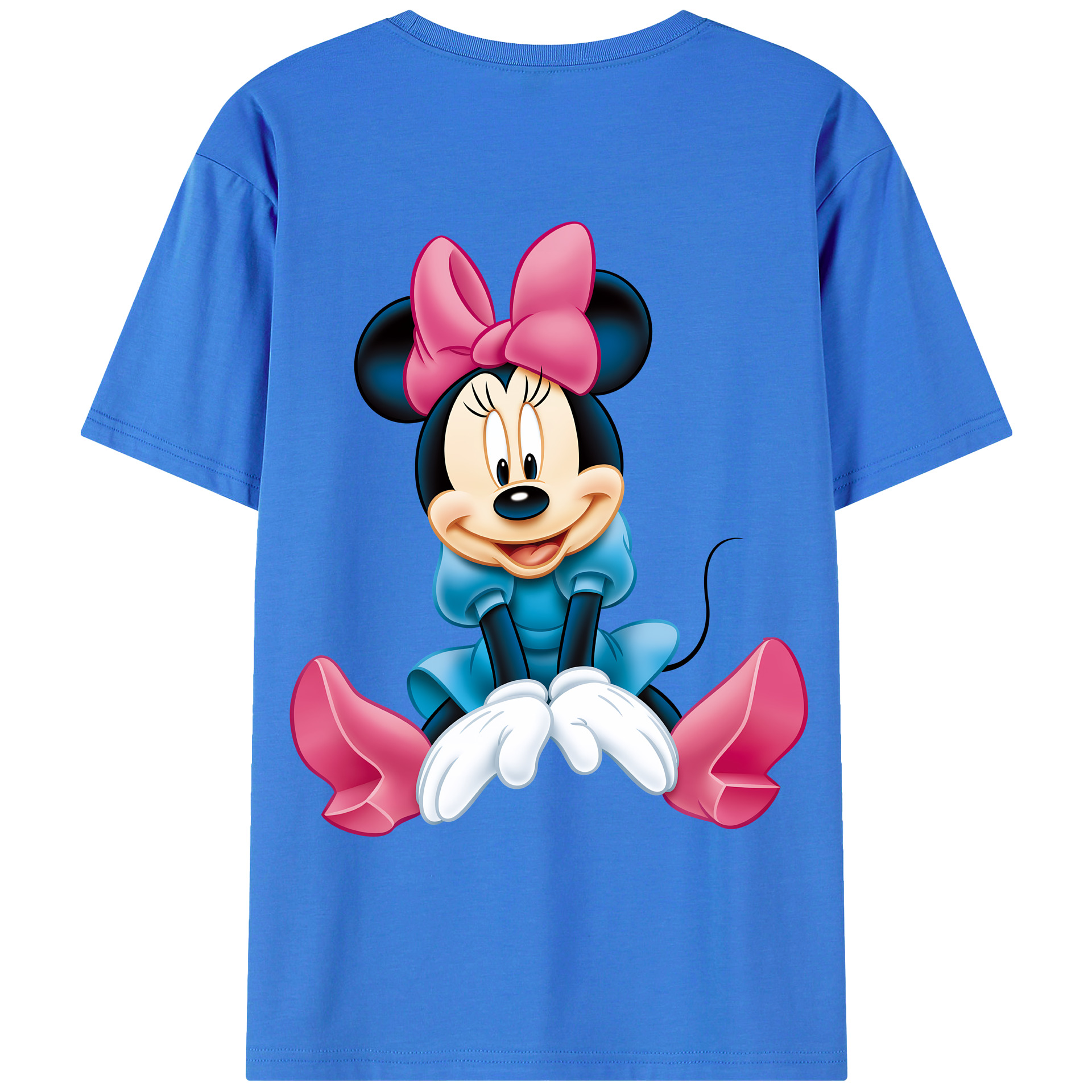 （画像用） ミッキーマウス Mickey Mouse 綿100％ メンズ半袖Tシャツ（バックプリント） 通気性