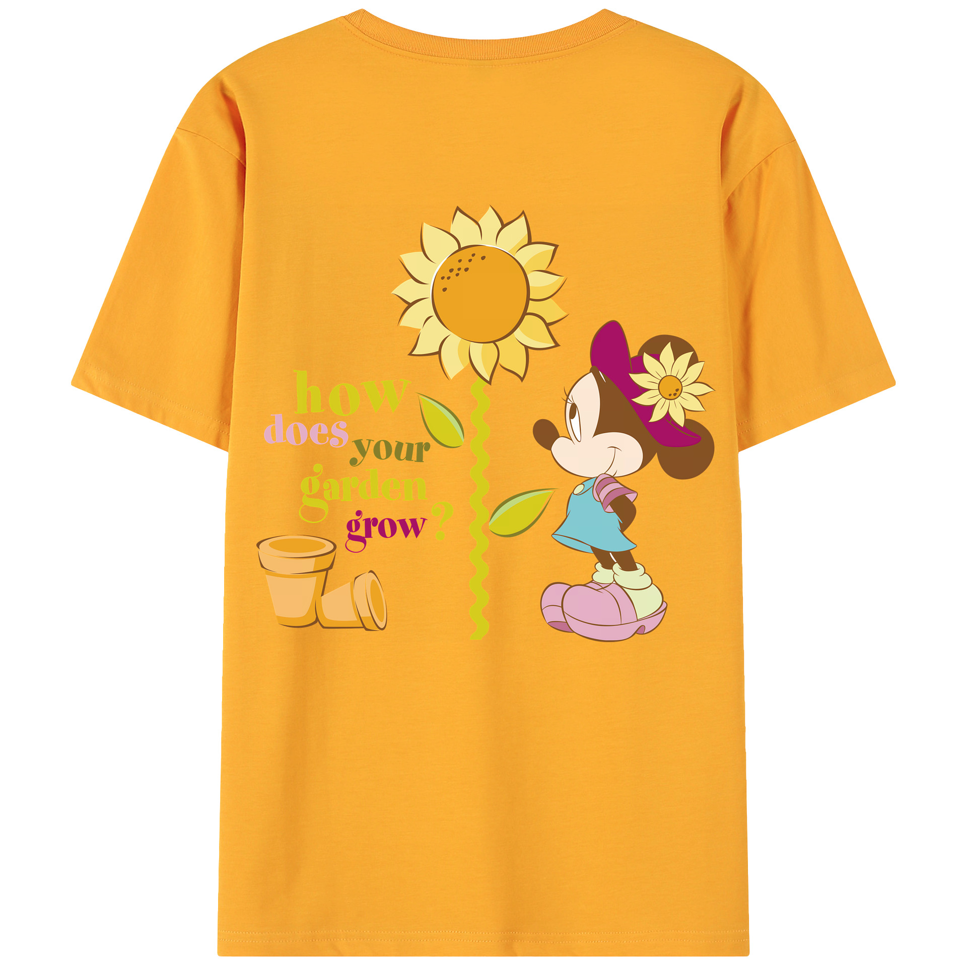 （画像用） ミッキーマウス Mickey Mouse 綿100％ メンズ半袖Tシャツ（バックプリント） 通気性