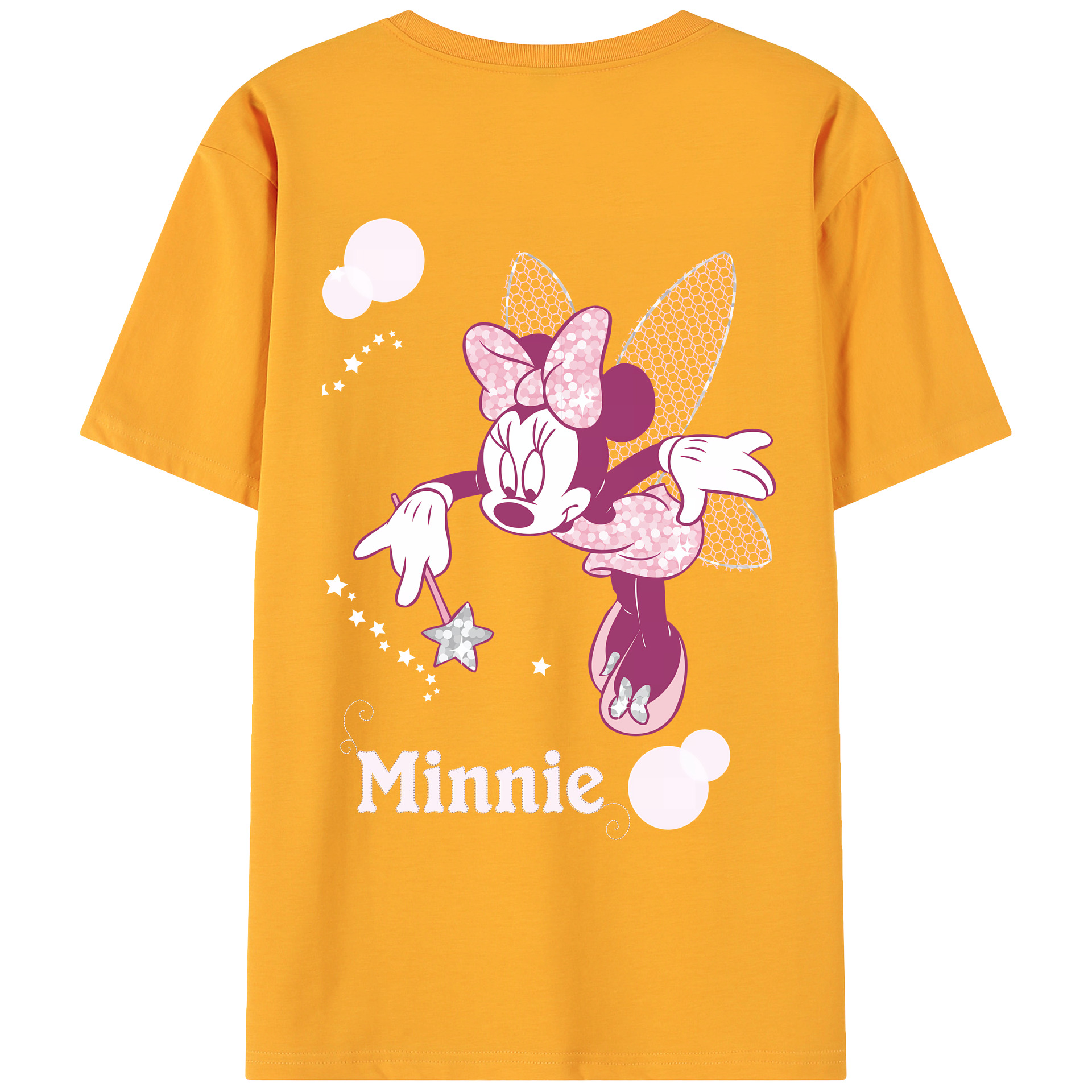 （画像用） ミッキーマウス Mickey Mouse 綿100％ メンズ半袖Tシャツ（バックプリント） 通気性