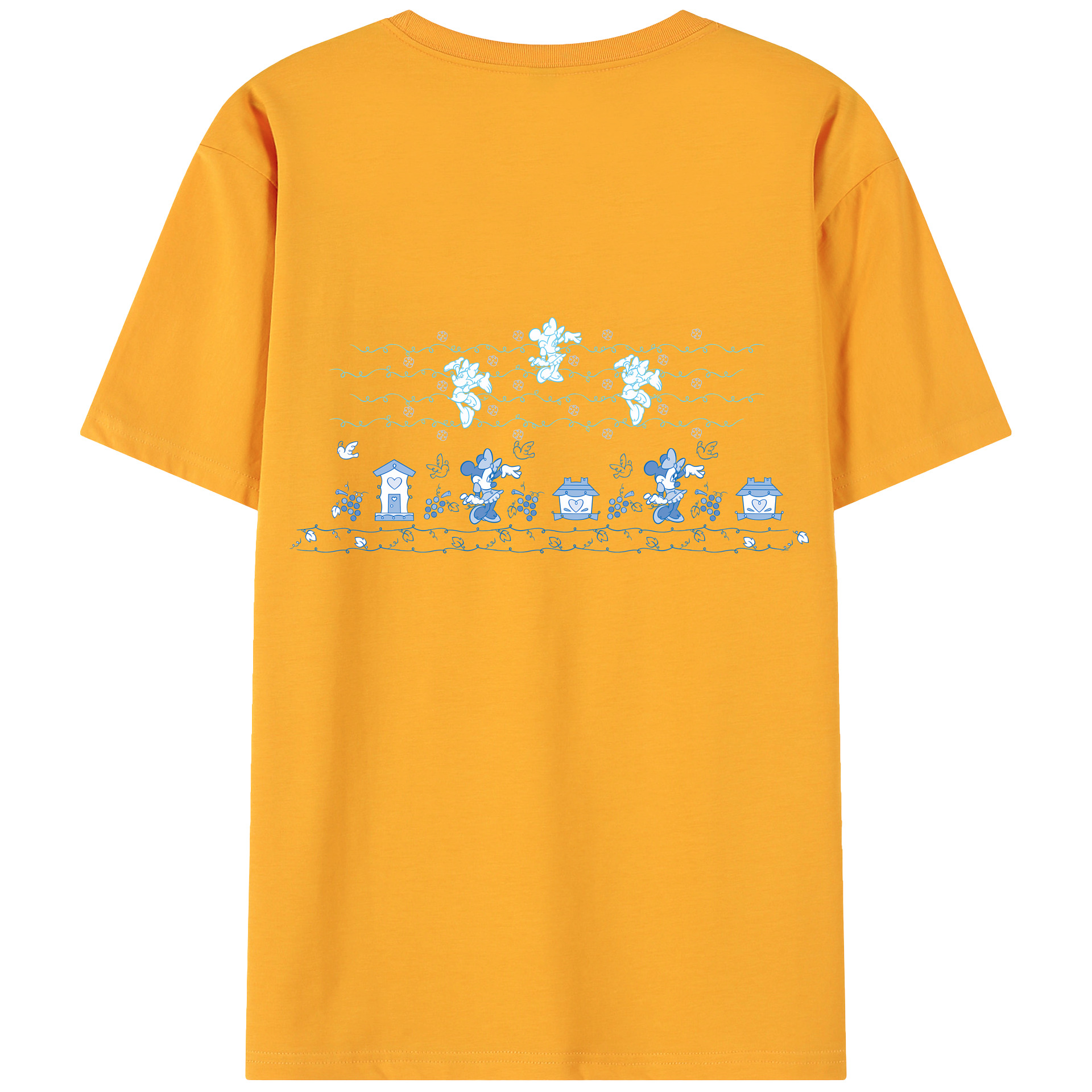 （画像用） ミッキーマウス Mickey Mouse 綿100％ メンズ半袖Tシャツ（バックプリント） 通気性