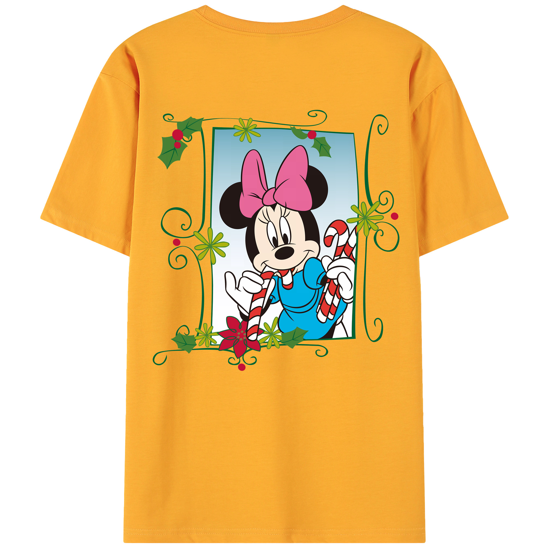 （画像用） ミッキーマウス Mickey Mouse 綿100％ メンズ半袖Tシャツ（バックプリント） 通気性