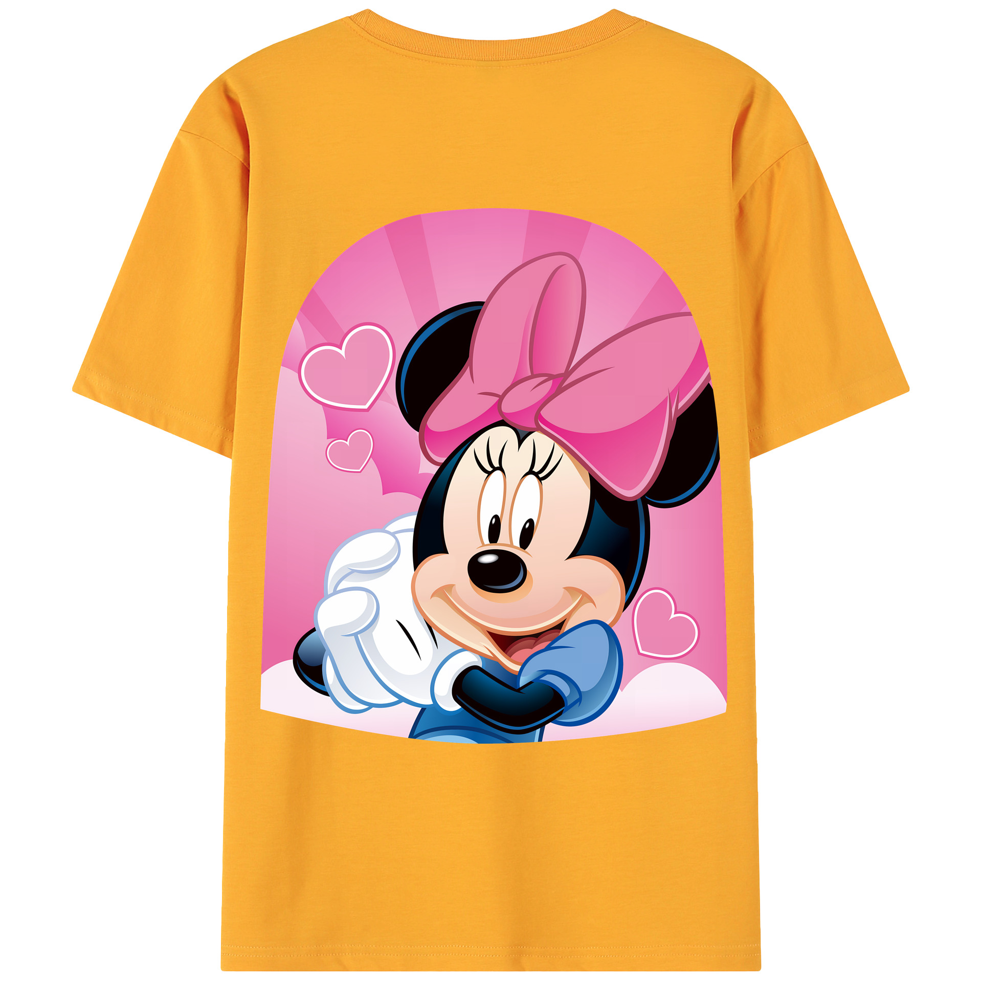 （画像用） ミッキーマウス Mickey Mouse 綿100％ メンズ半袖Tシャツ（バックプリント） 通気性