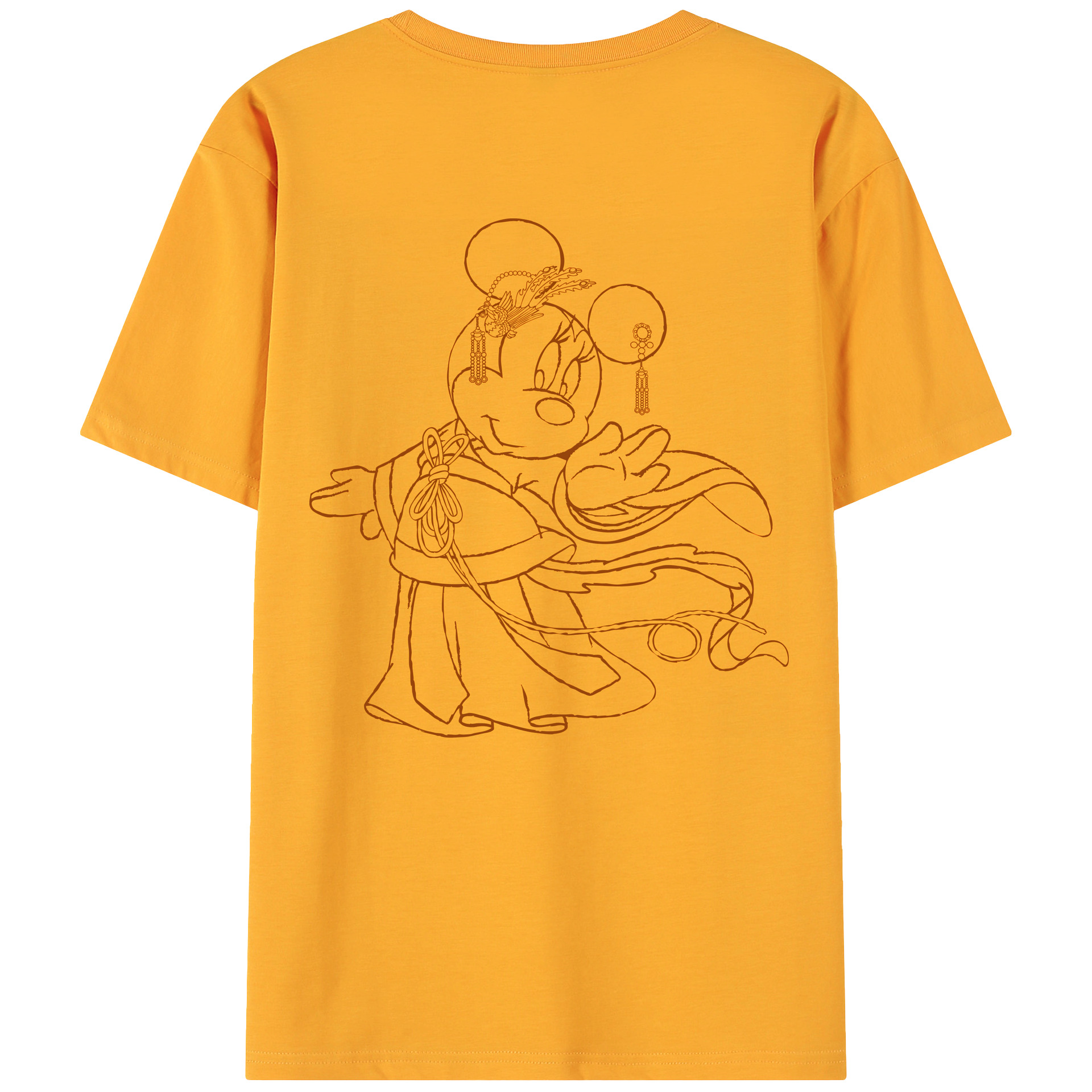 （画像用） ミッキーマウス Mickey Mouse 綿100％ メンズ半袖Tシャツ（バックプリント） 通気性