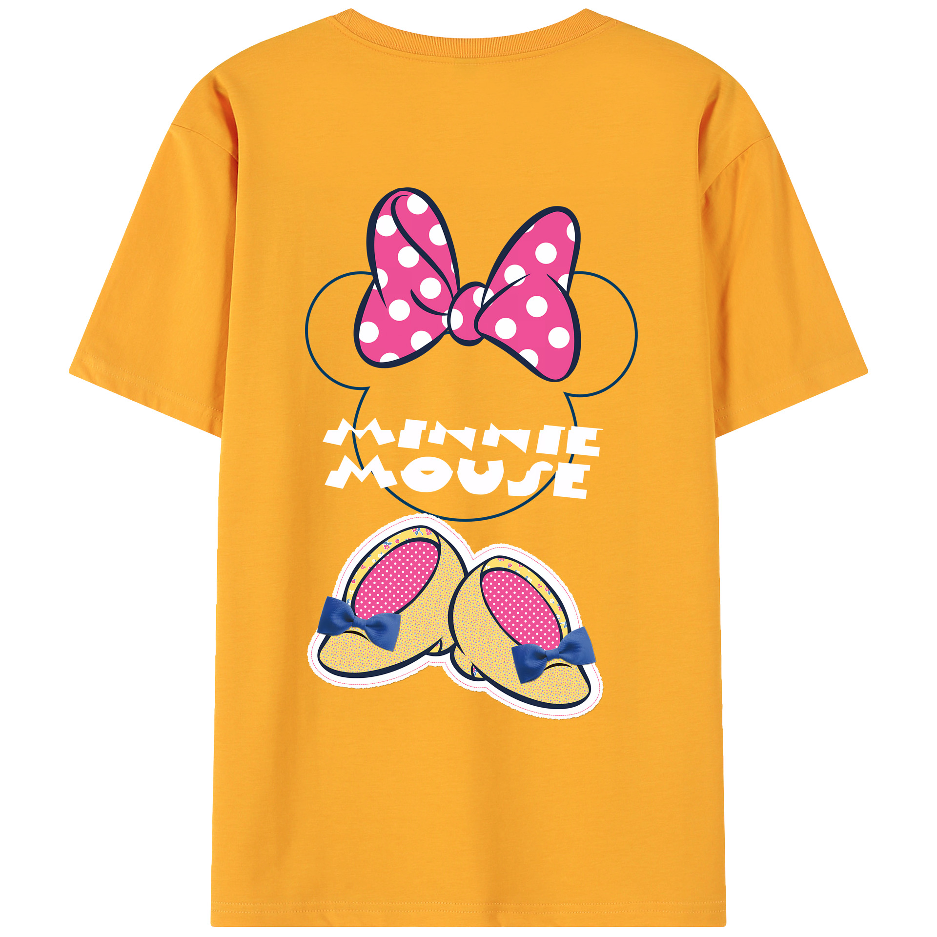 （画像用） ミッキーマウス Mickey Mouse 綿100％ メンズ半袖Tシャツ（バックプリント） 通気性