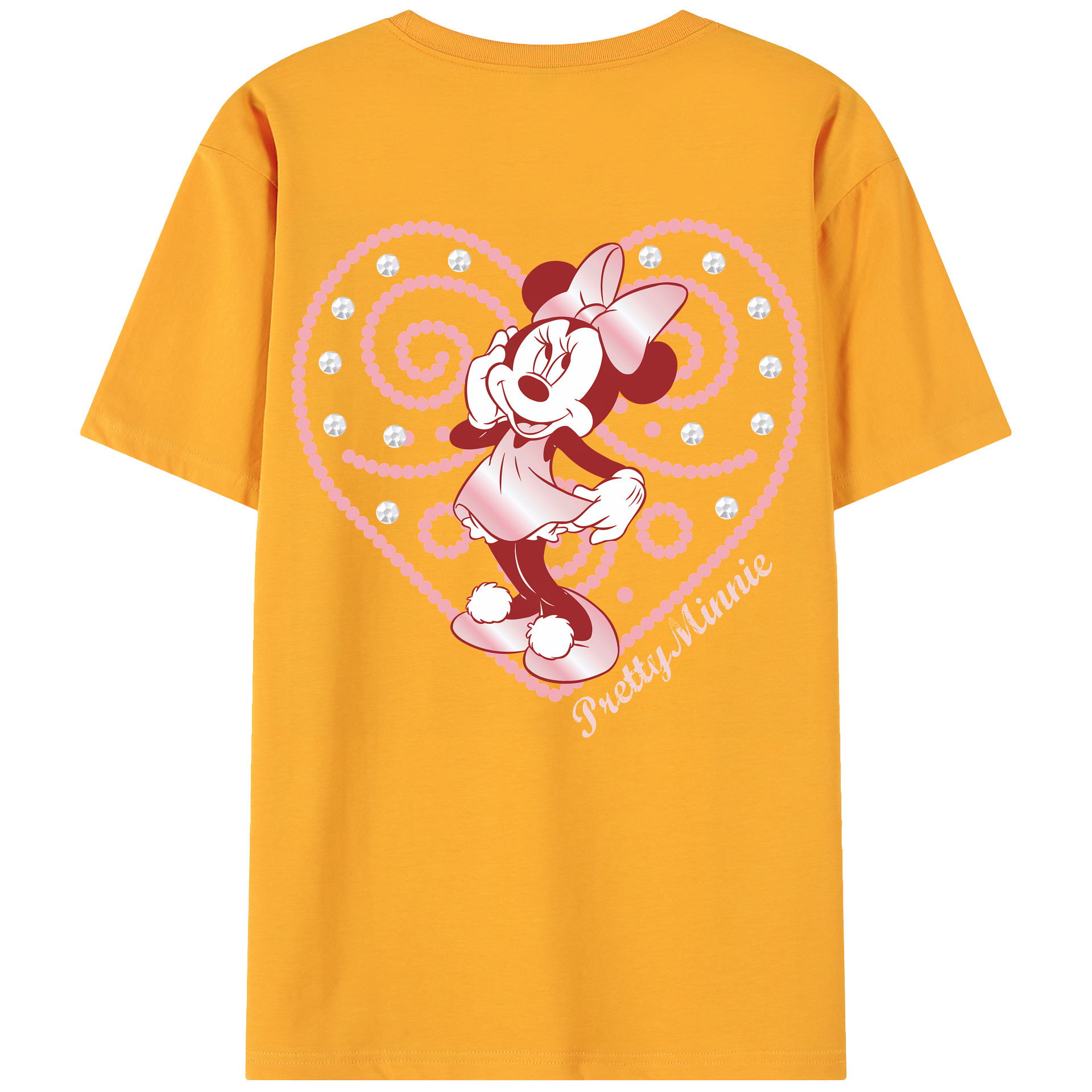 （画像用） ミッキーマウス Mickey Mouse 綿100％ メンズ半袖Tシャツ（バックプリント） 通気性
